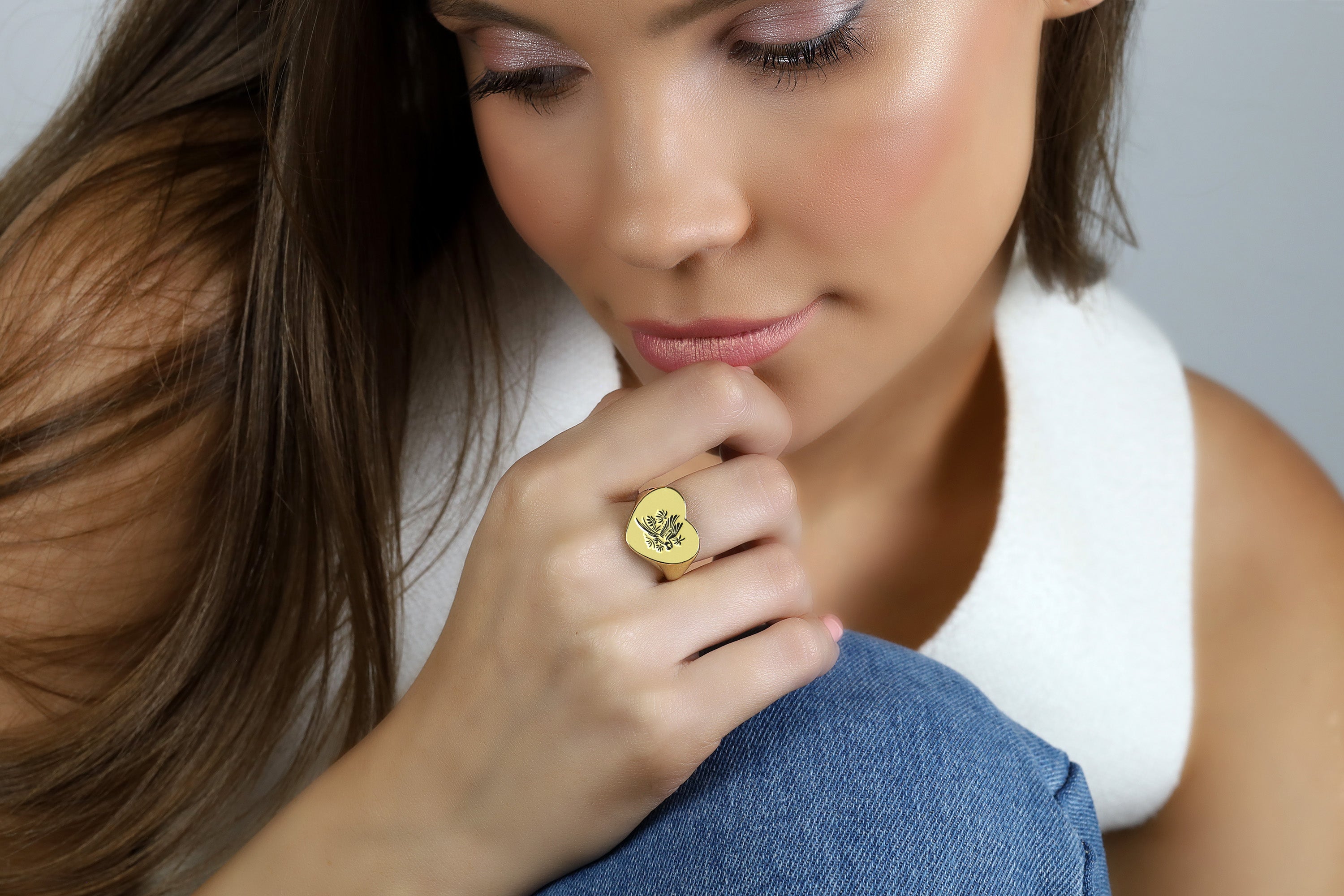 Macaw Bird Engraved Ring