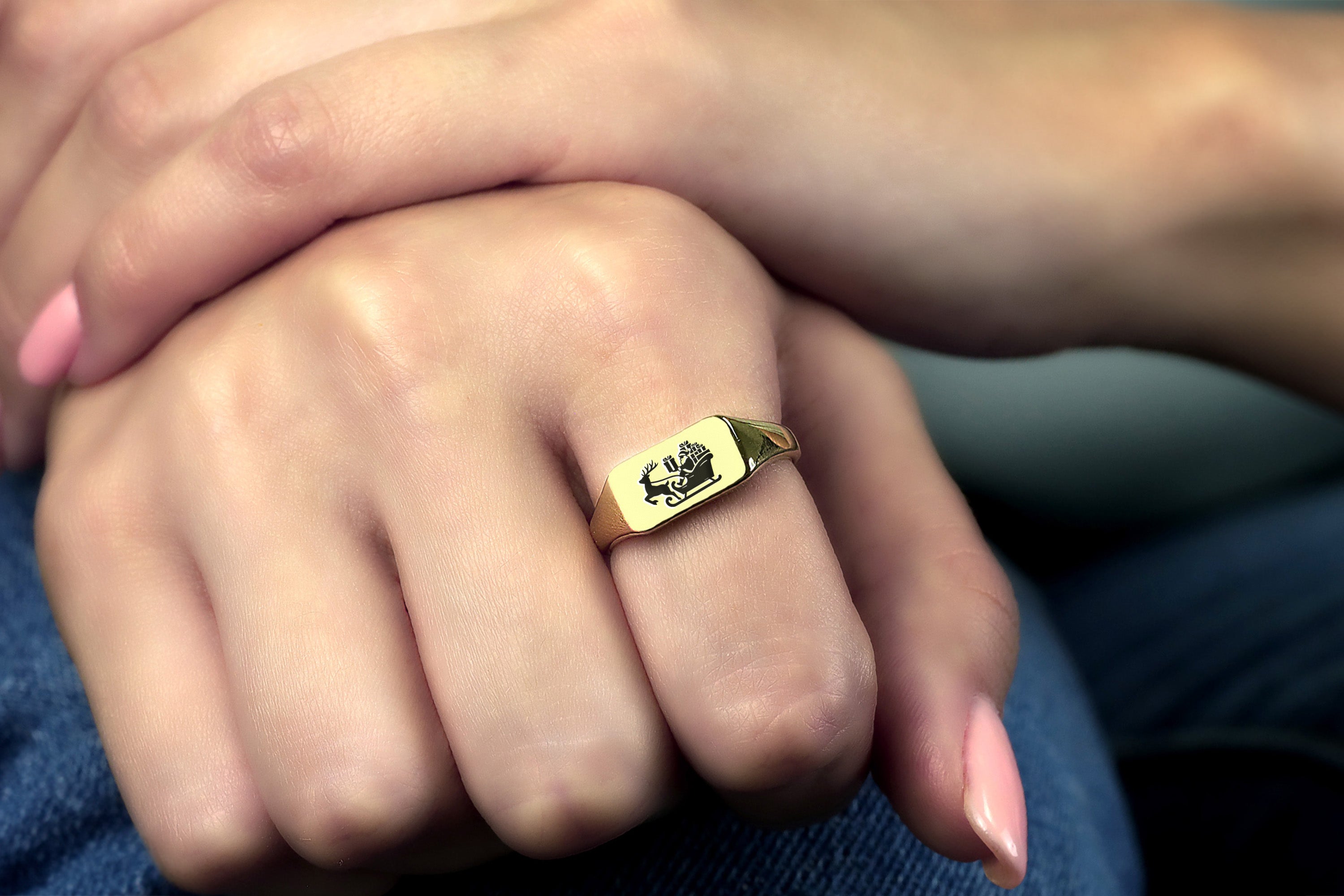 14k Gold Santa Claus Ring