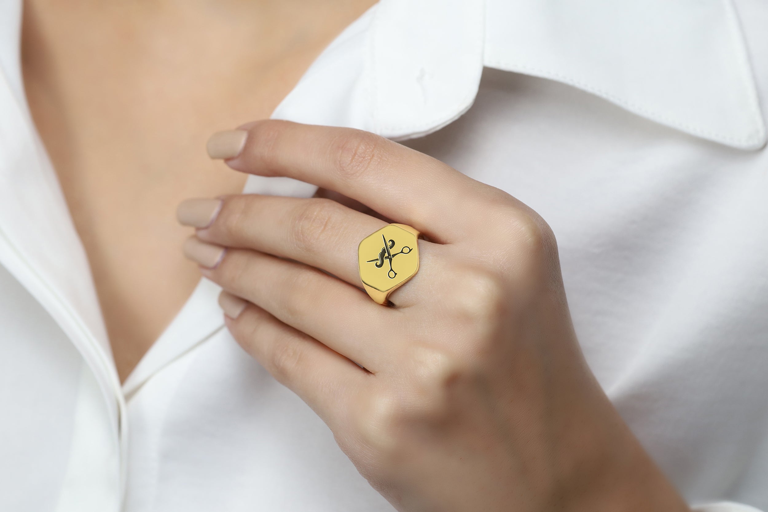 Barber Gold Signet Ring