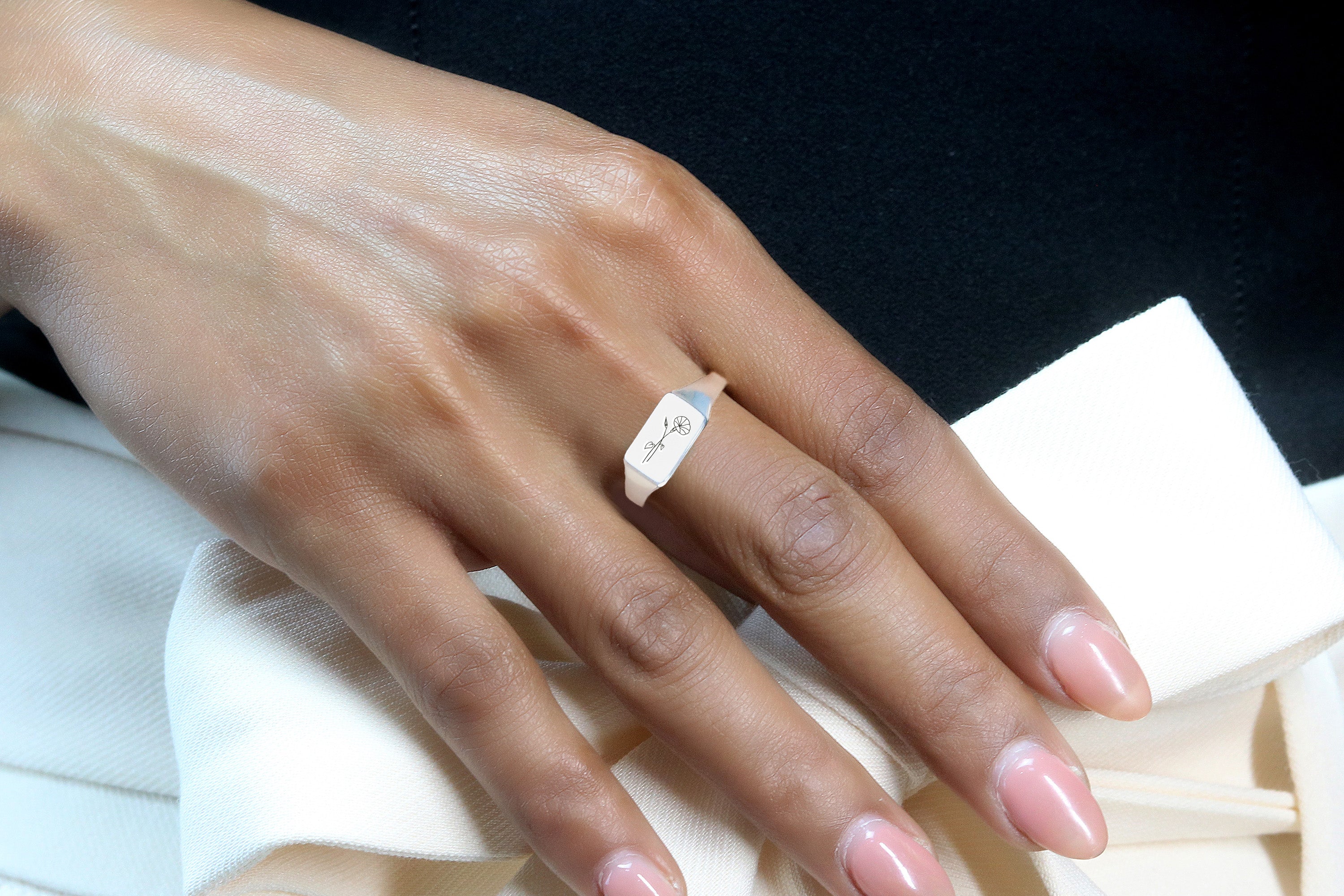 14k Gold Birth Flower Ring