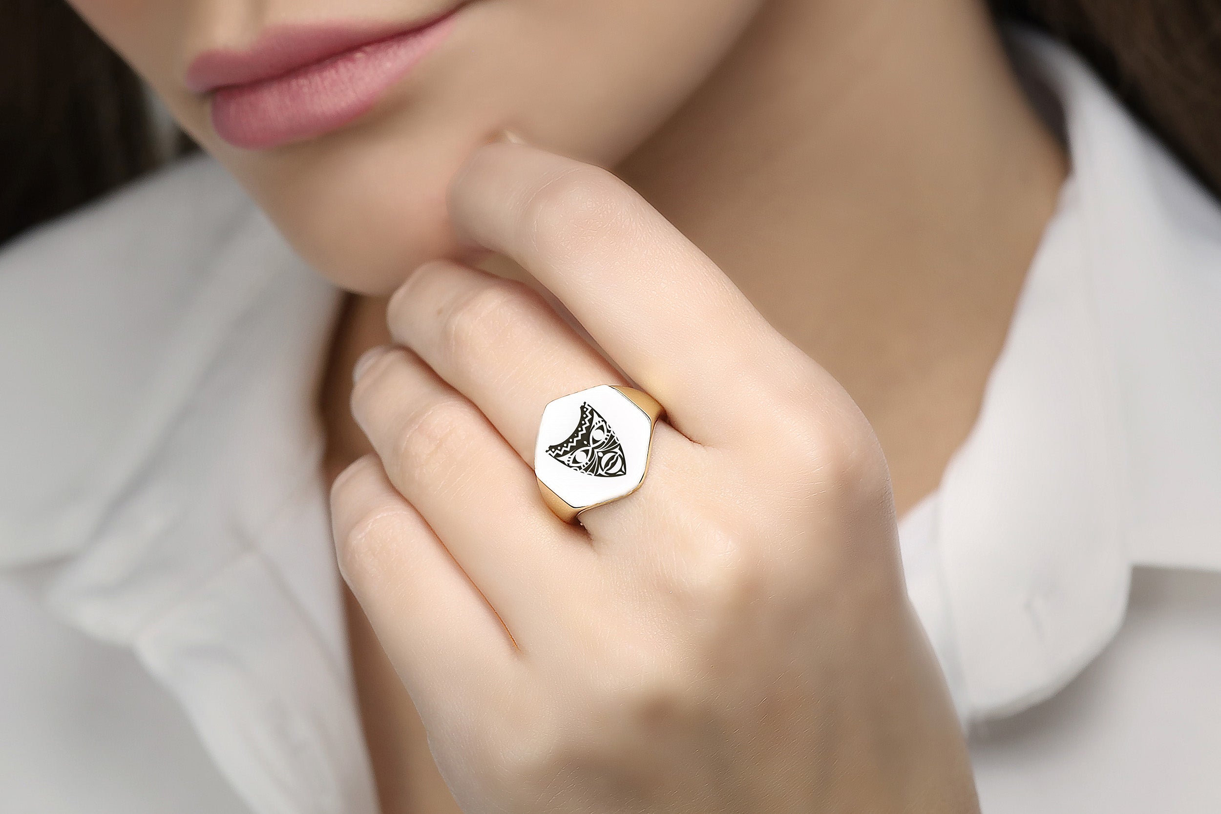 African Tribe Mask Ring