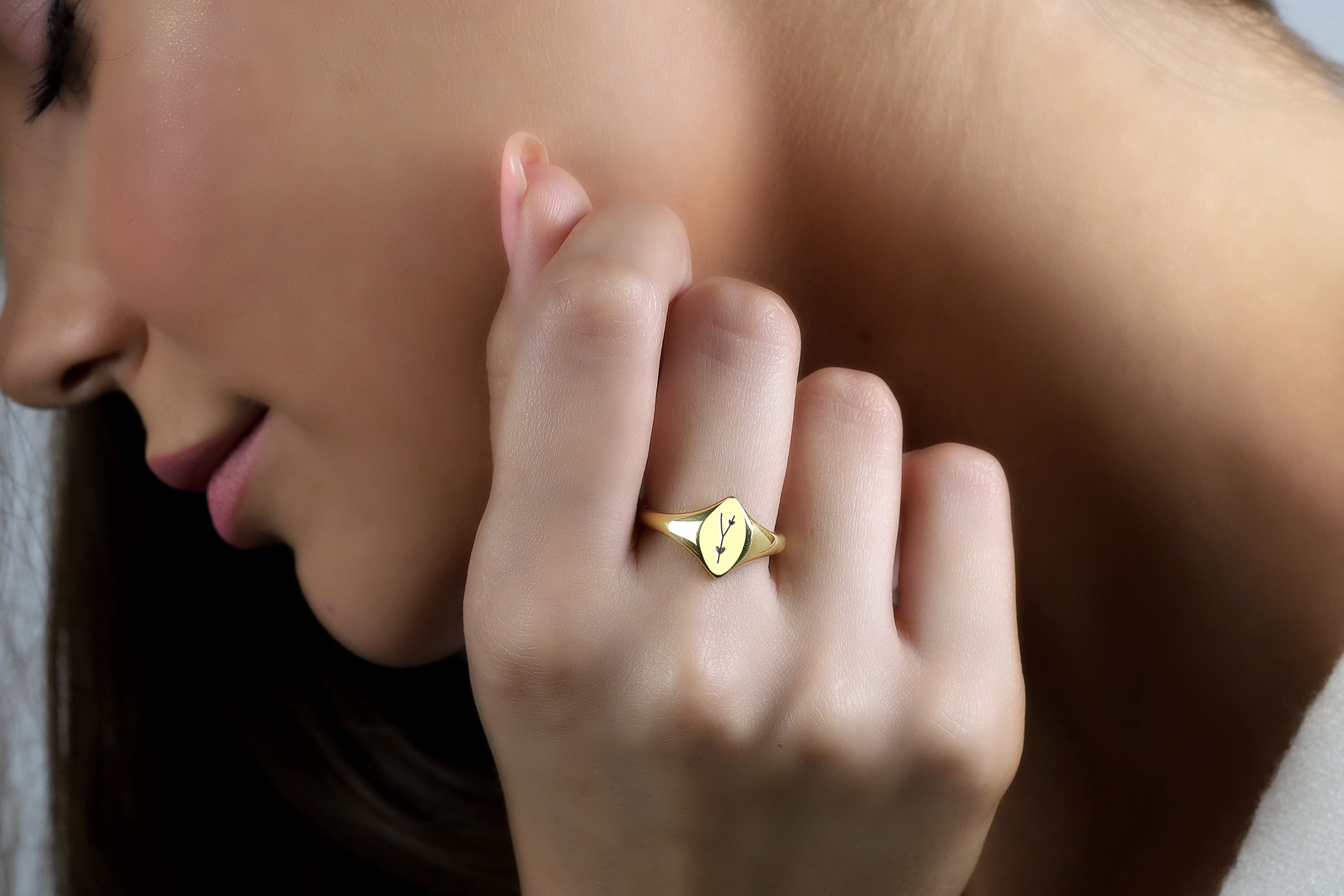 Custom Letter Engraved Ring