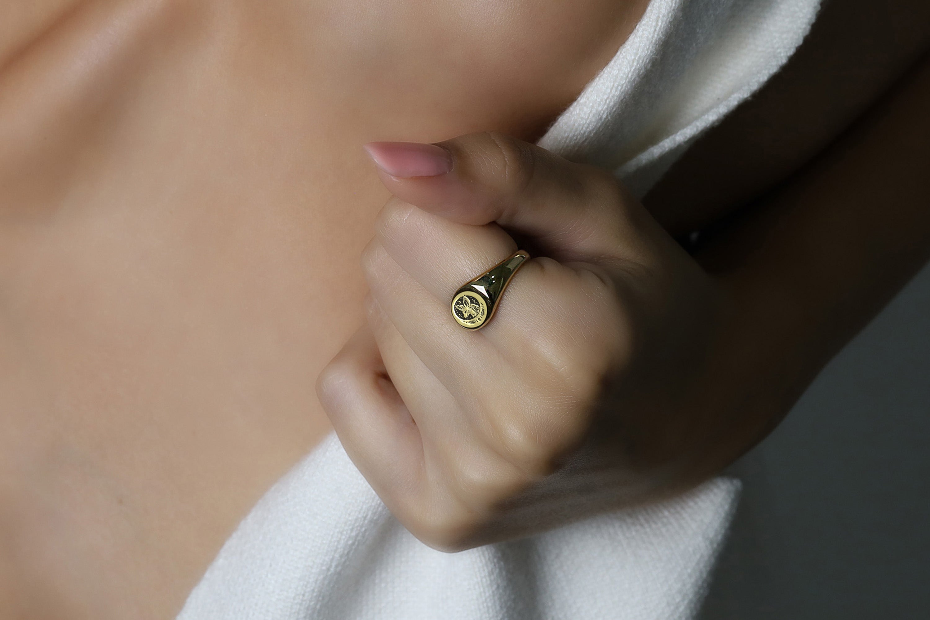 Cute Fox Signet Ring