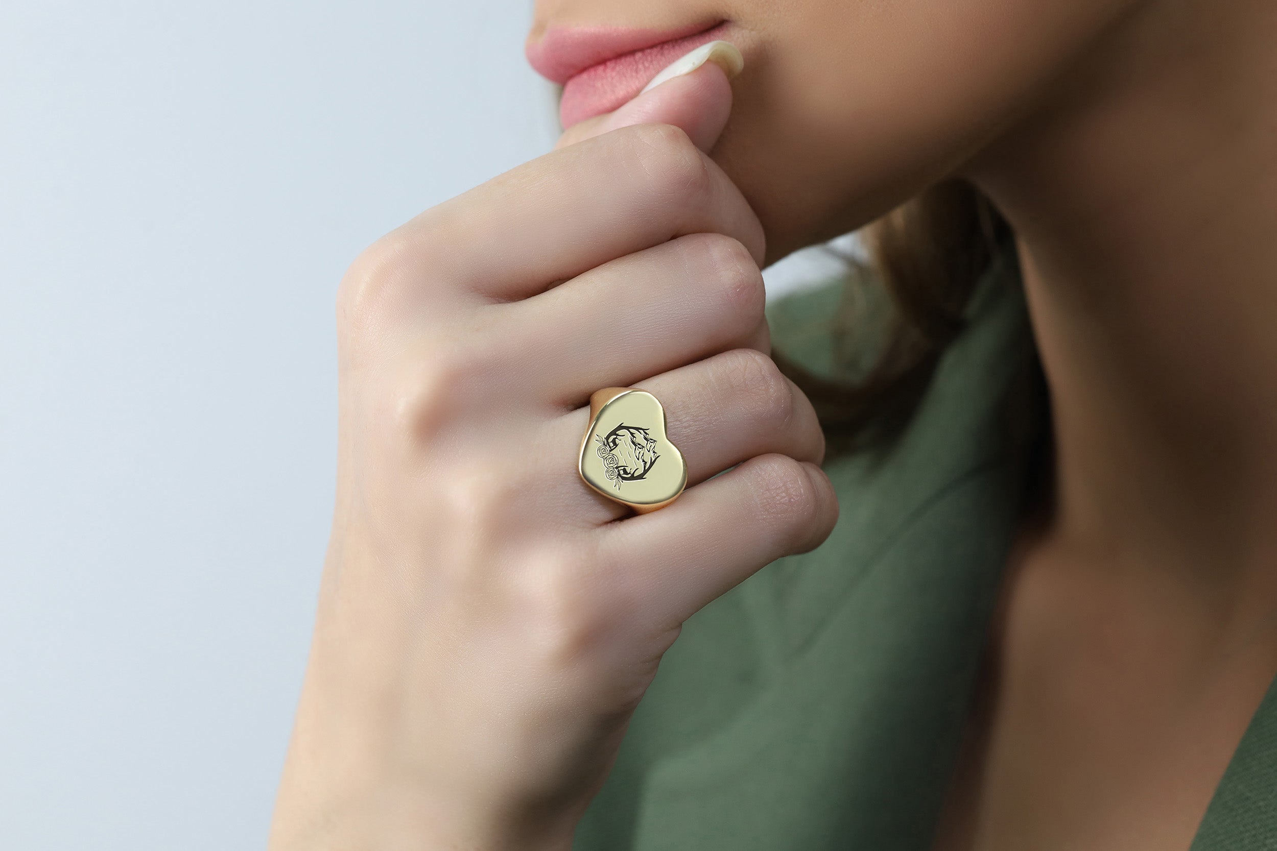 Deer Antlers and Mountains Ring