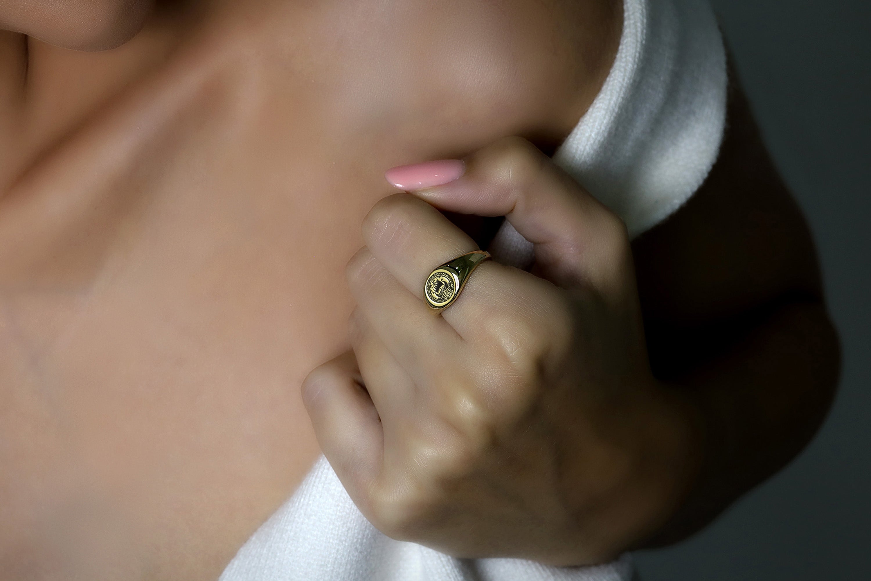 14k Gold Vikings Boat Ring