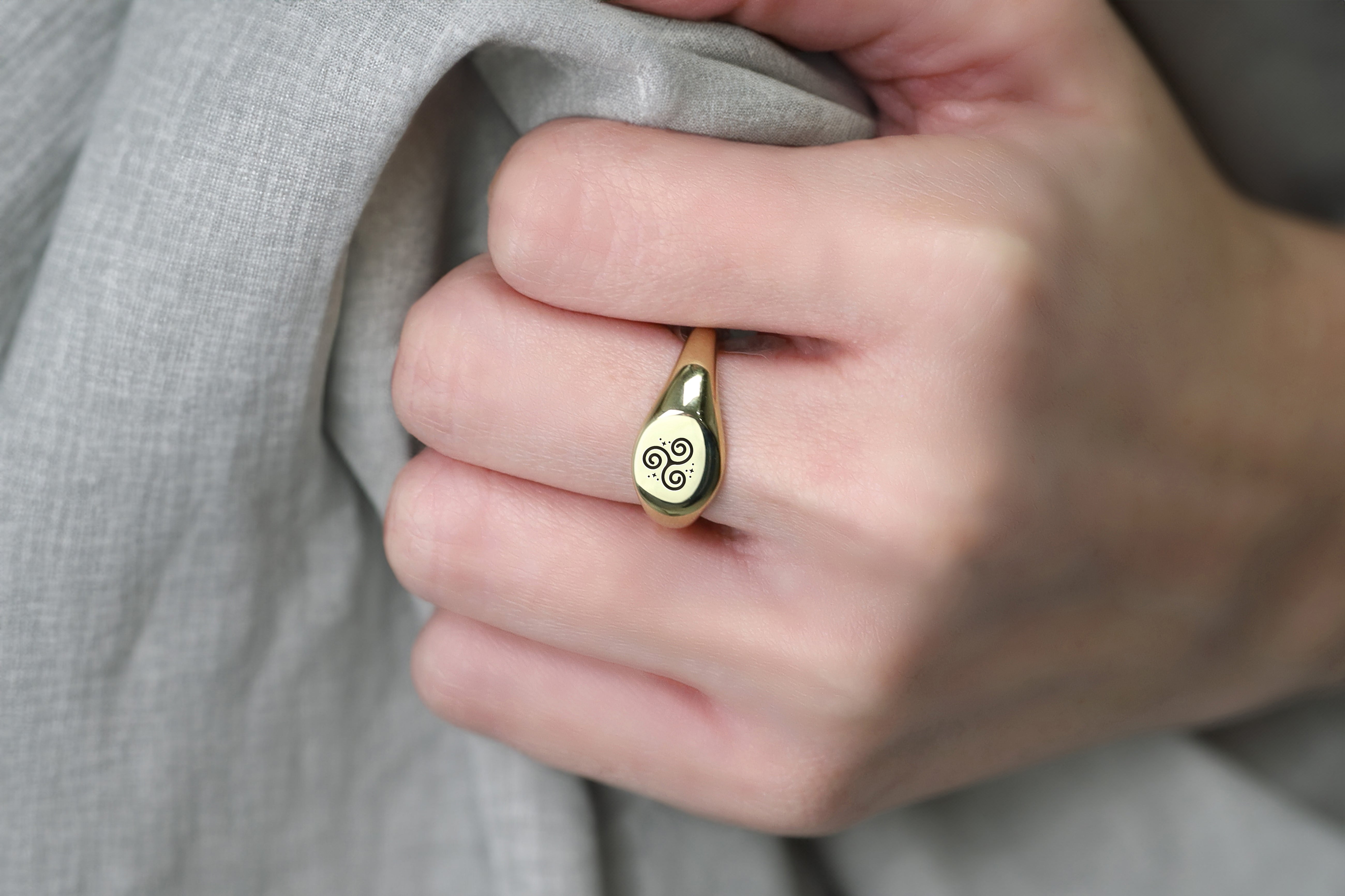 Wiccan Symbol Signet Ring