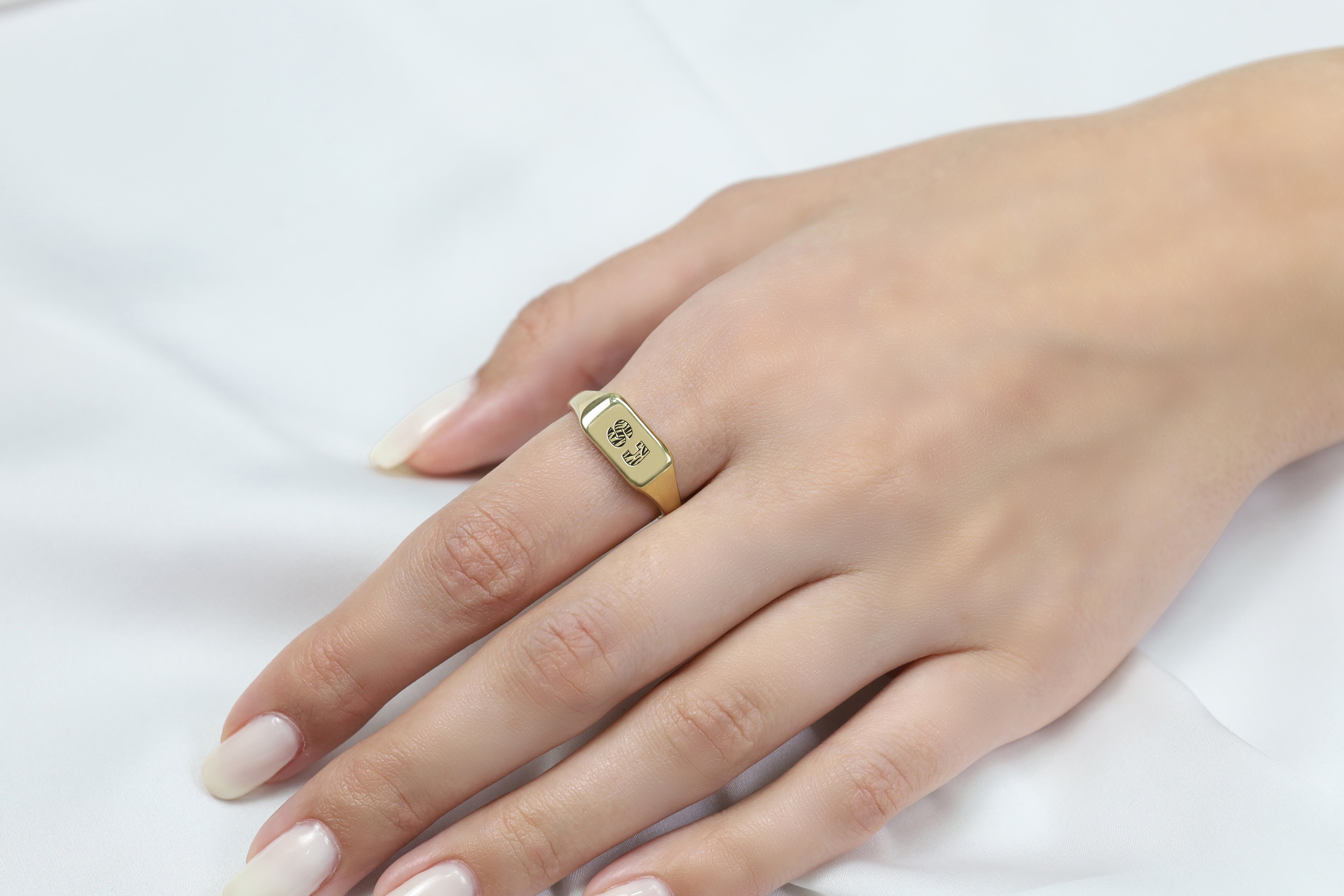 Personalized Couples Initials Ring