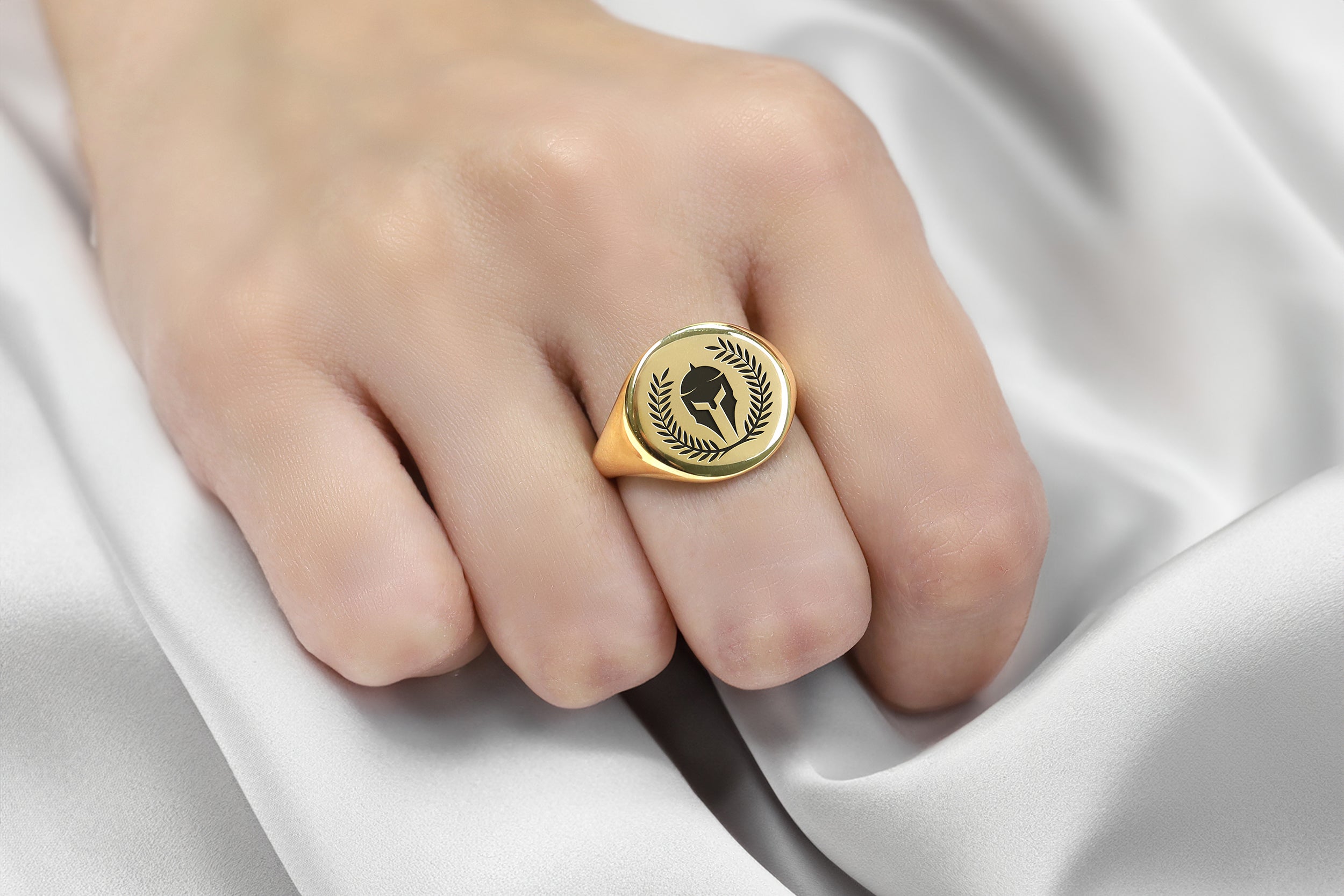 Spartan Gold Signet Ring