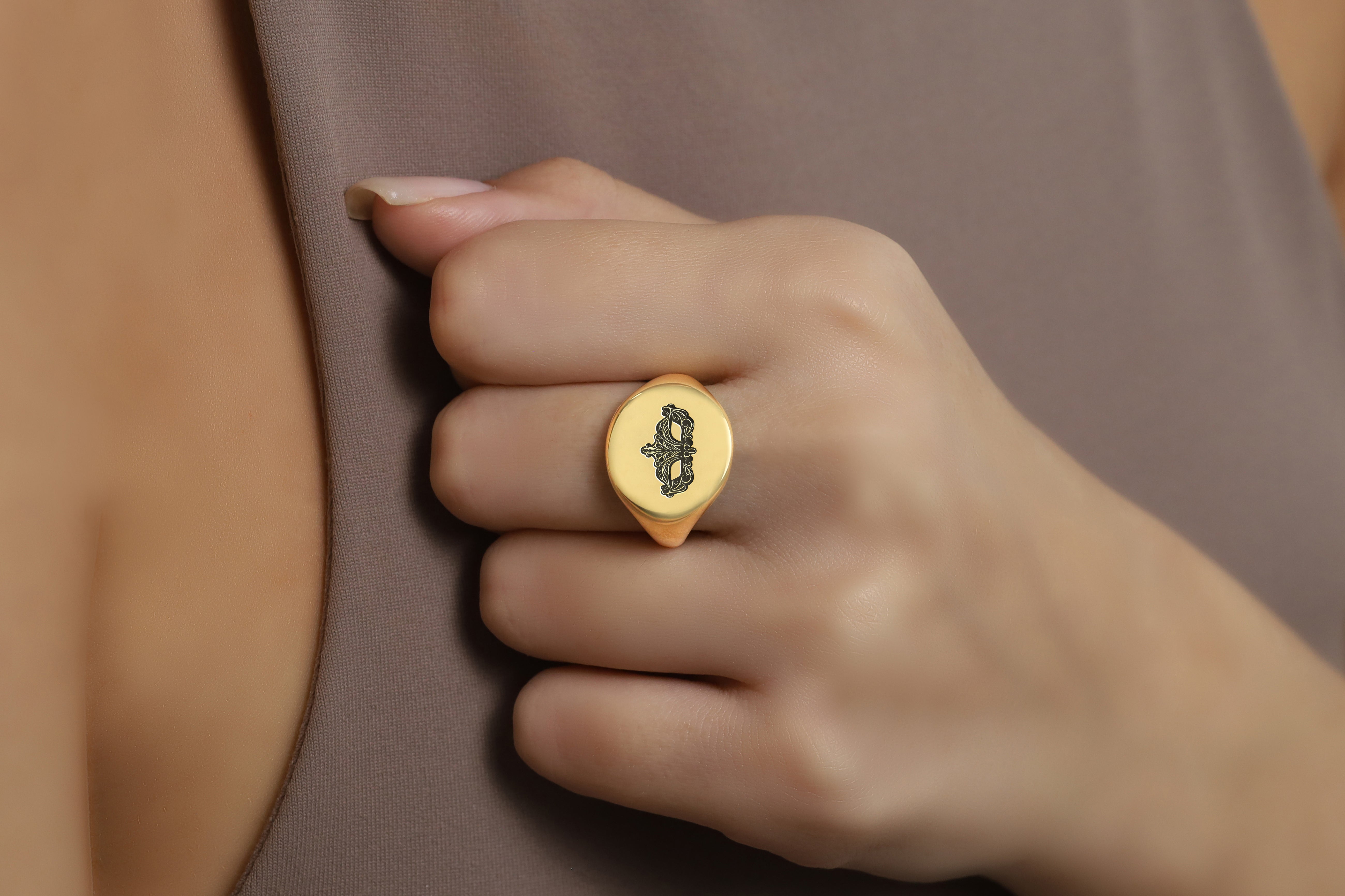 Carnival Mask Engraved Ring