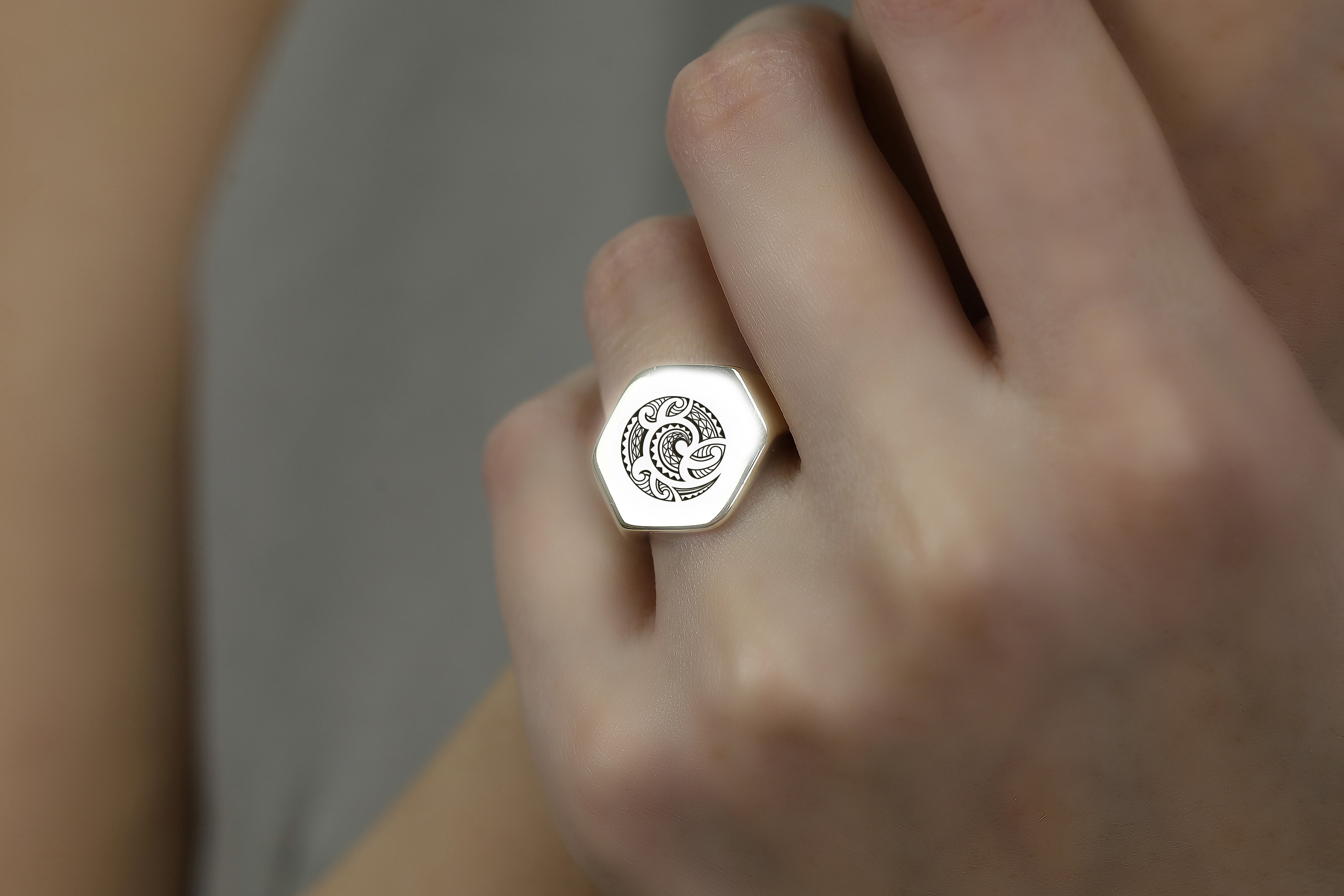 14k Gold Samoan Signet Ring