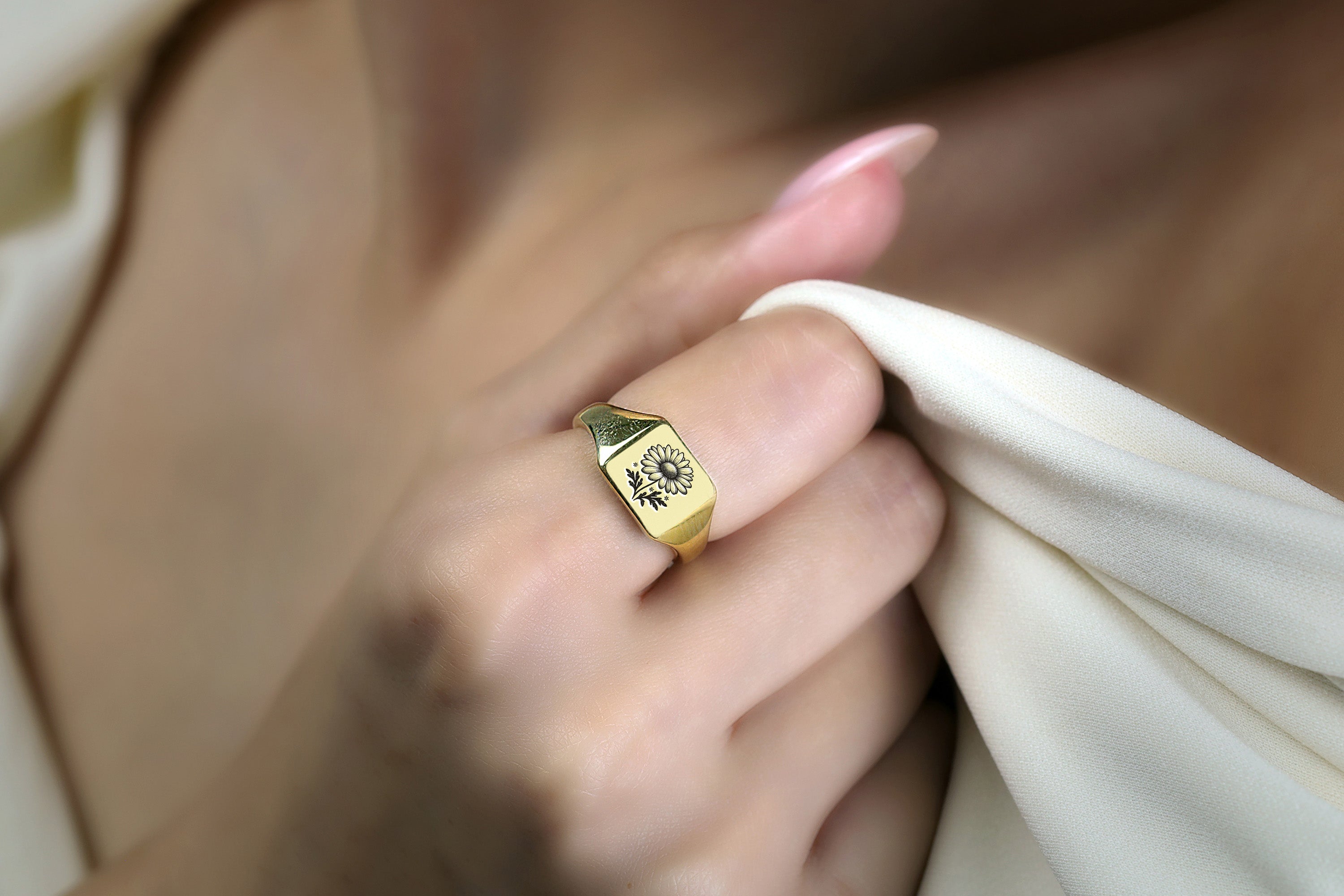 Custom Sunflower Ring