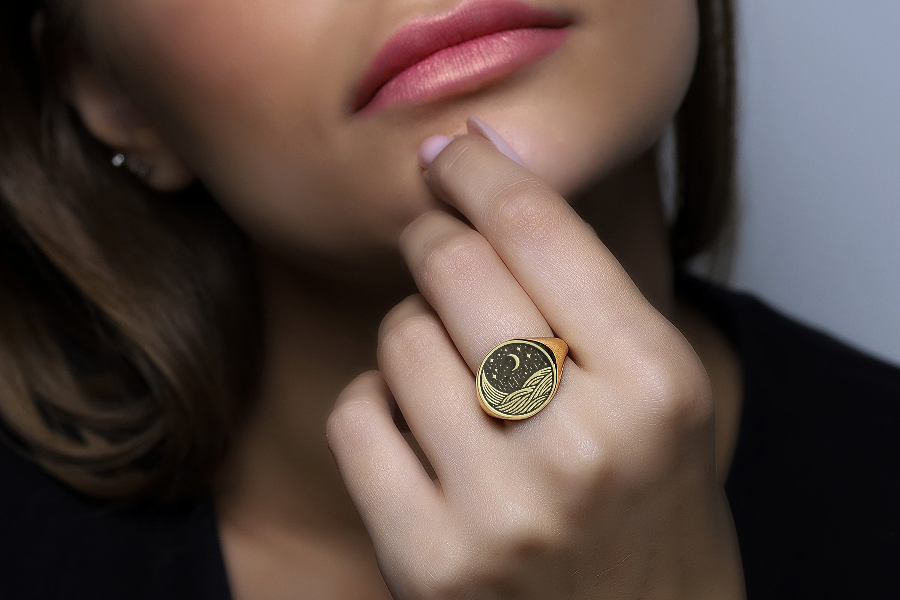 Cosmic Night Sky Ring