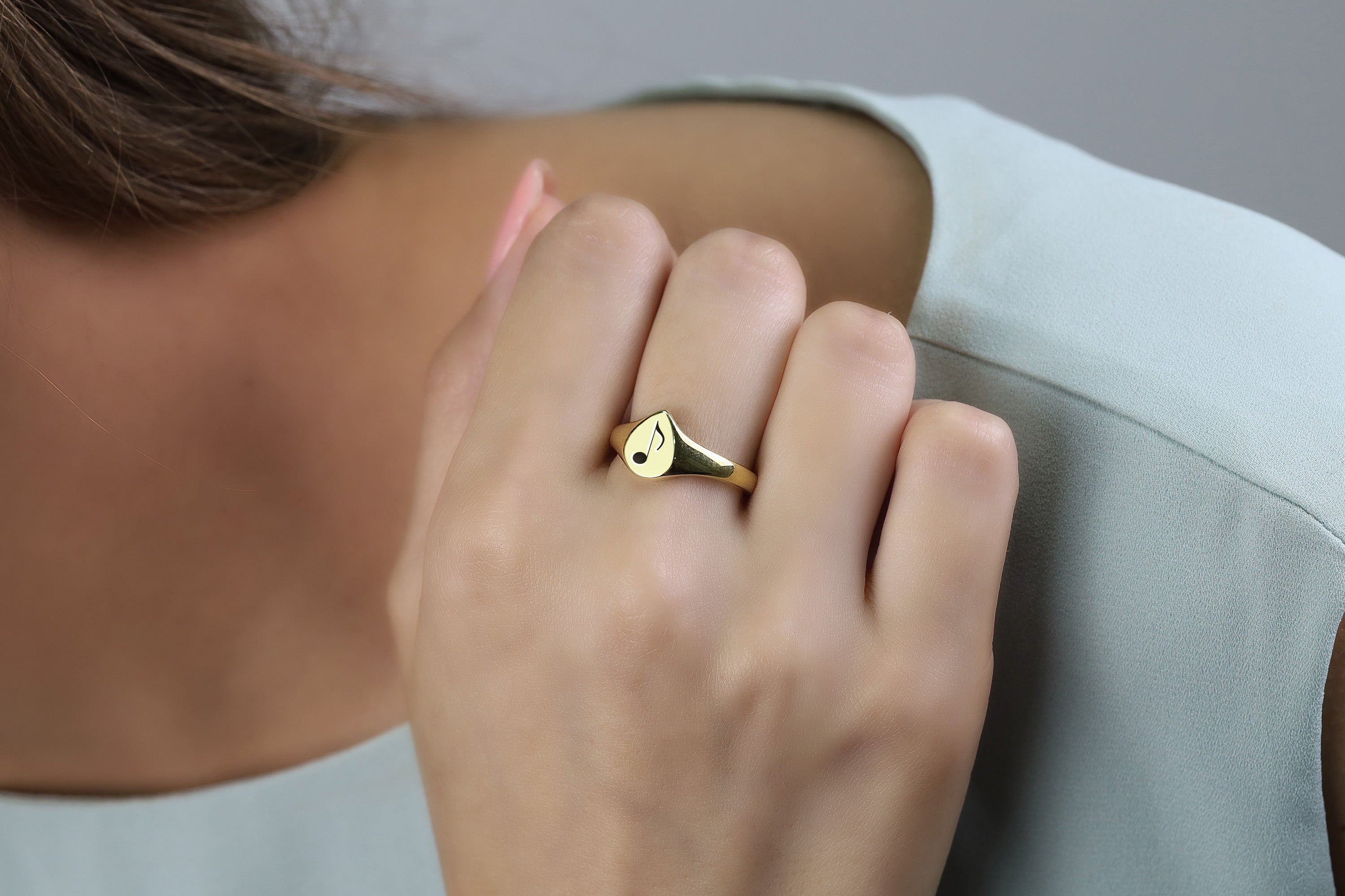 Gold Music Quaver Ring