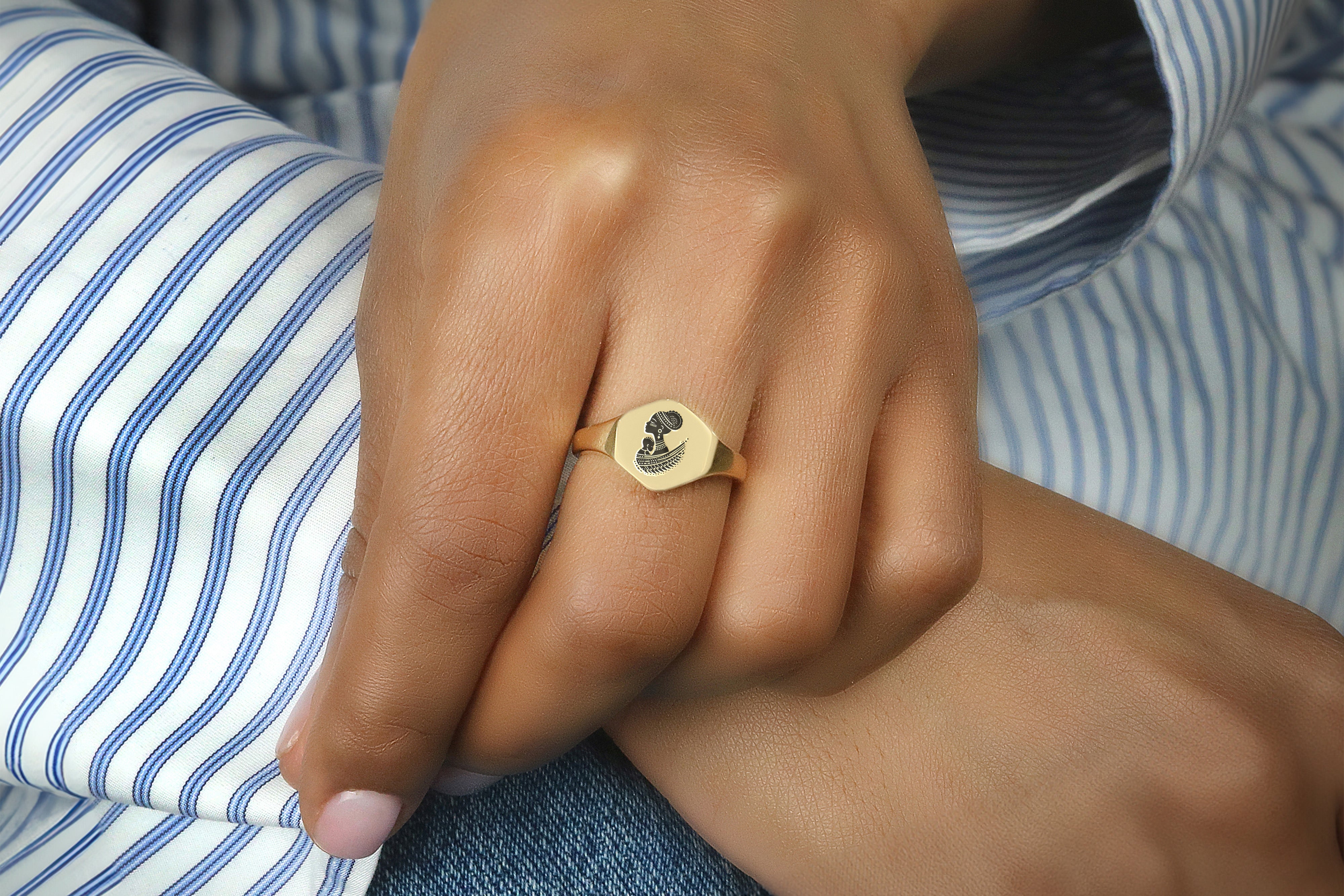 African Mom Signet Ring