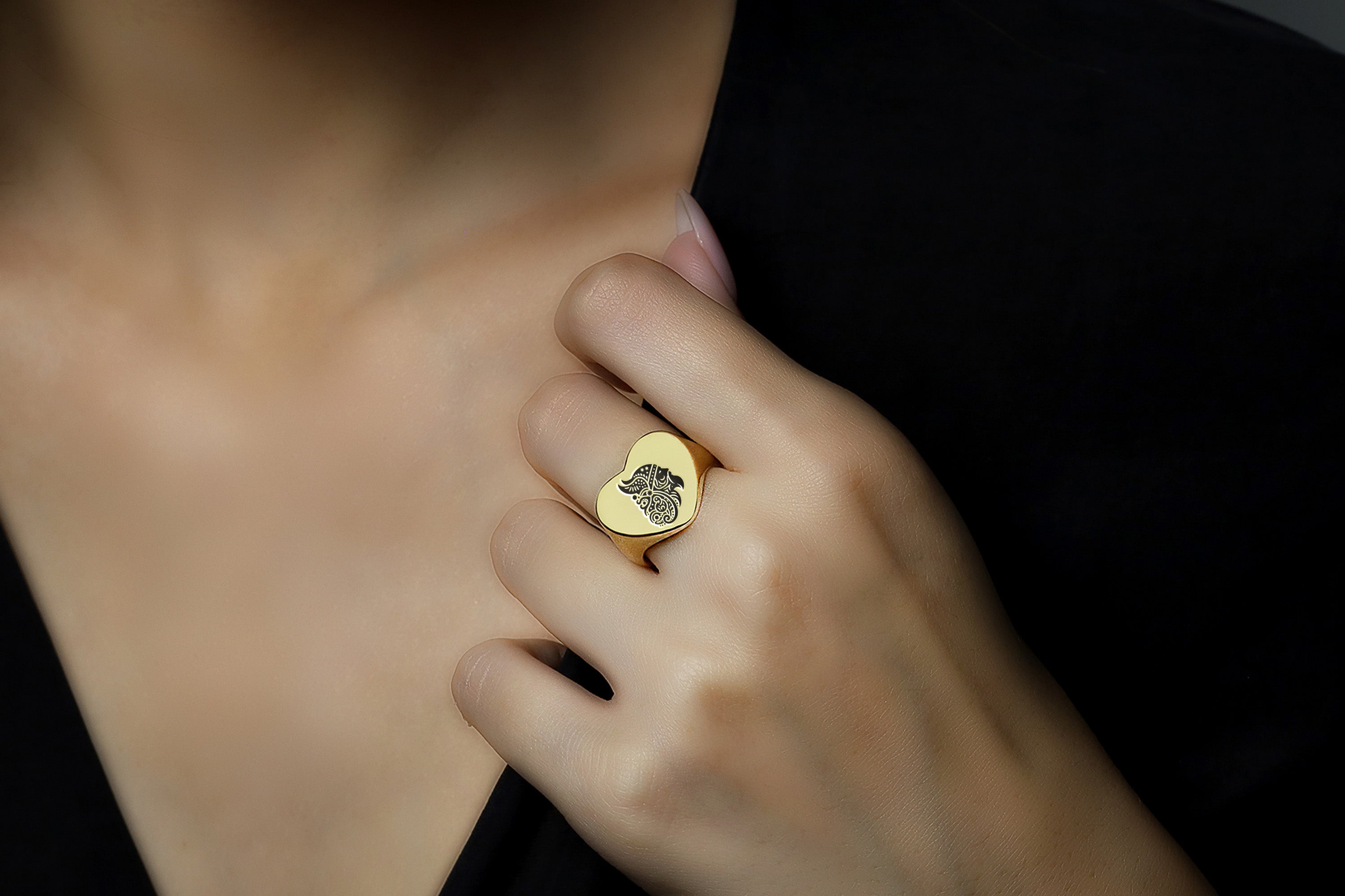 Engraved Viking Signet Ring