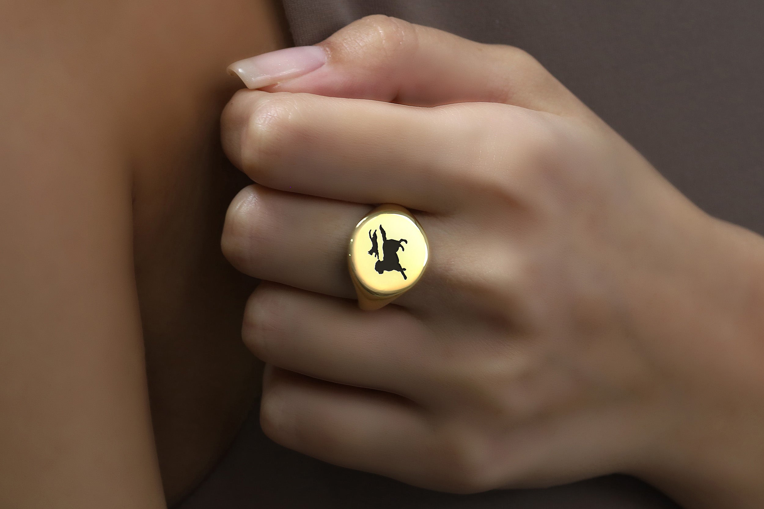 Cute Pet Engraving Ring