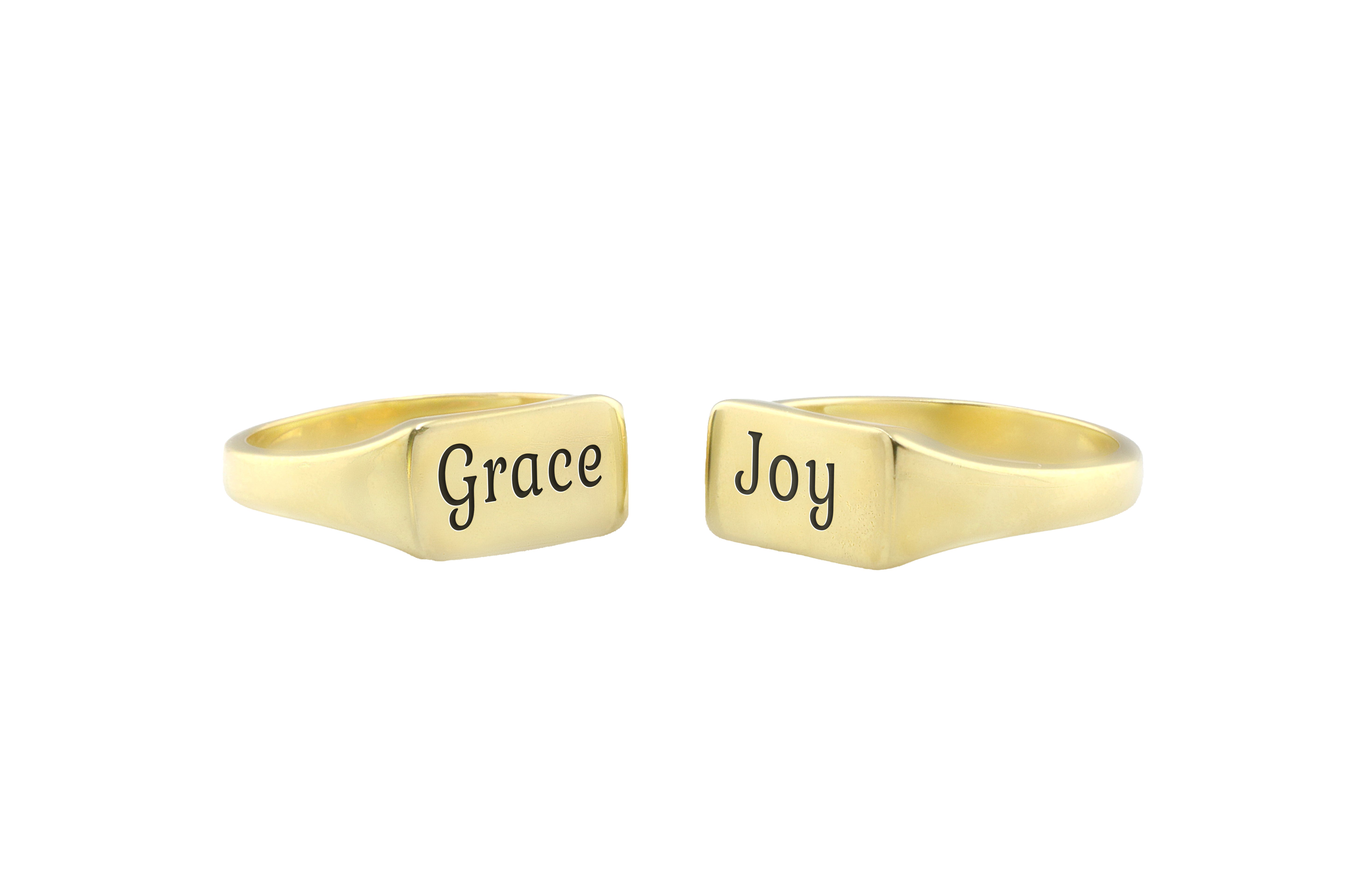 14k Gold Joy Signet Ring
