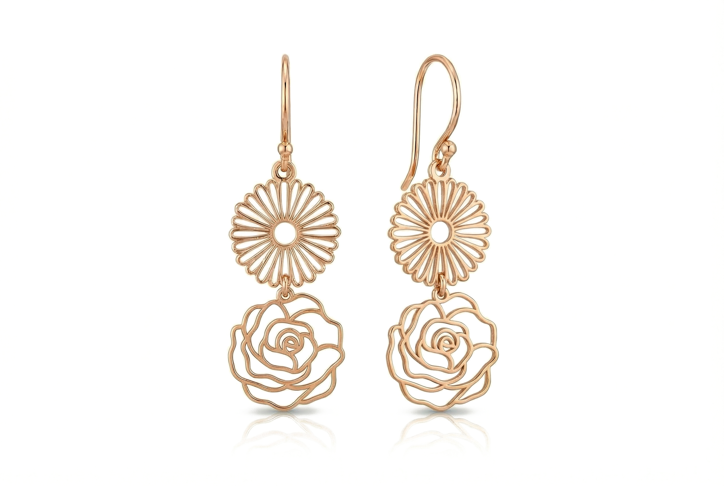Double Birth Flower Earrings