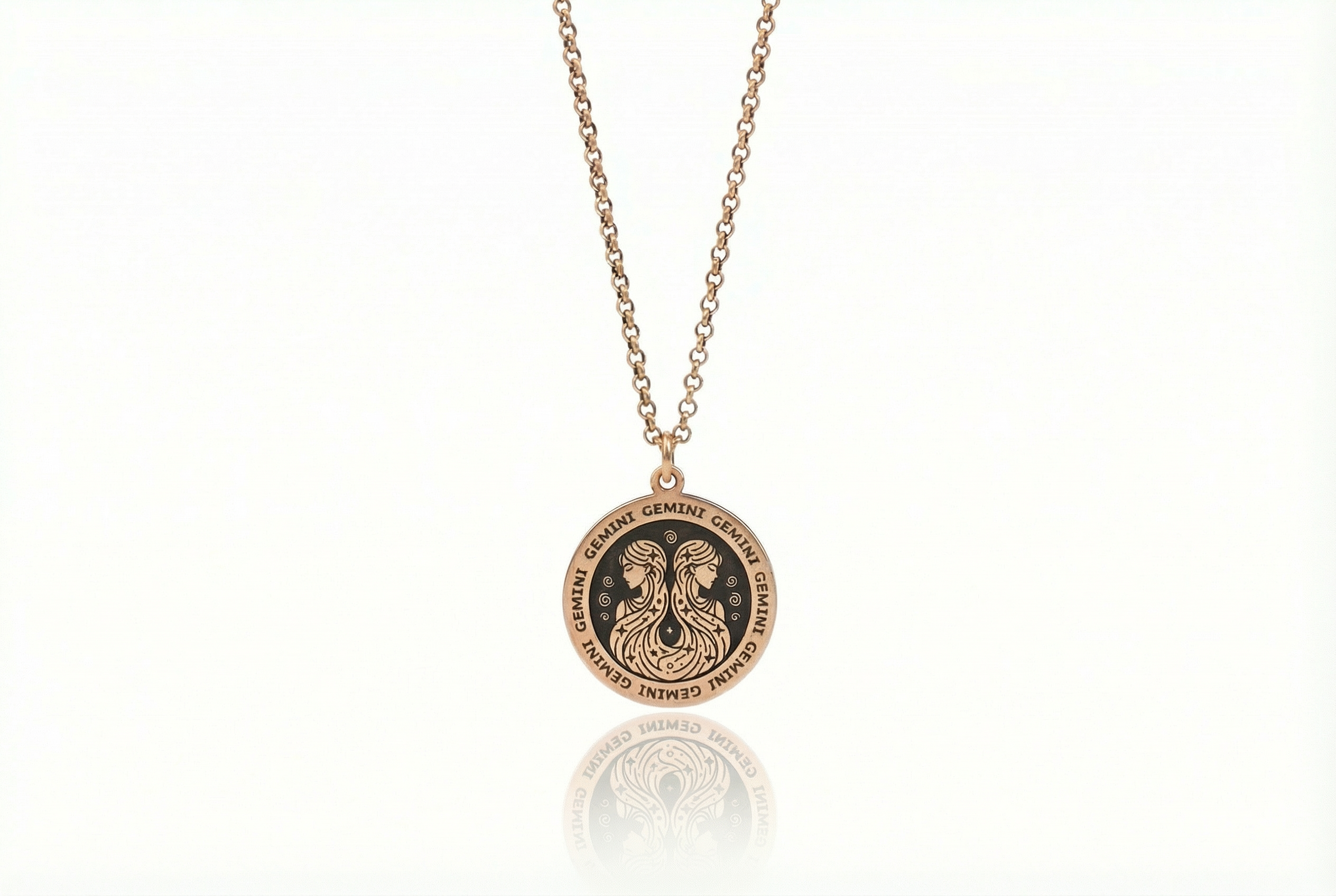 Zodiac Gemini Coin Pendant