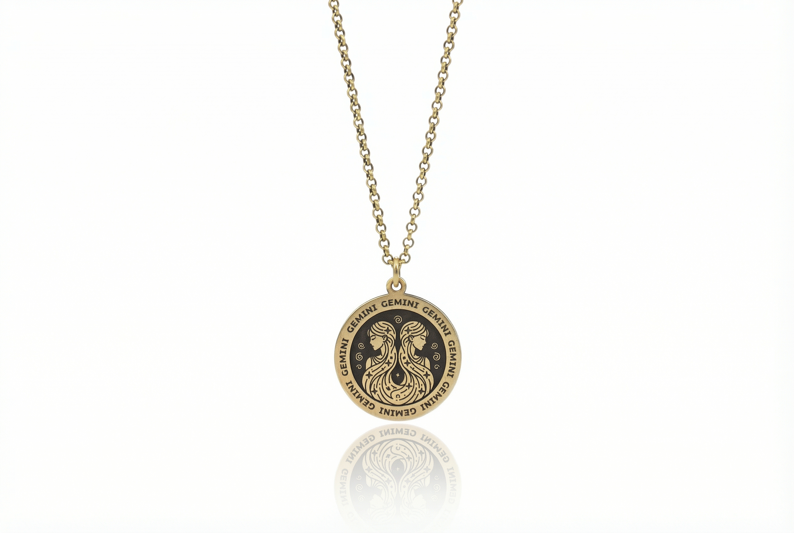 Zodiac Gemini Coin Pendant