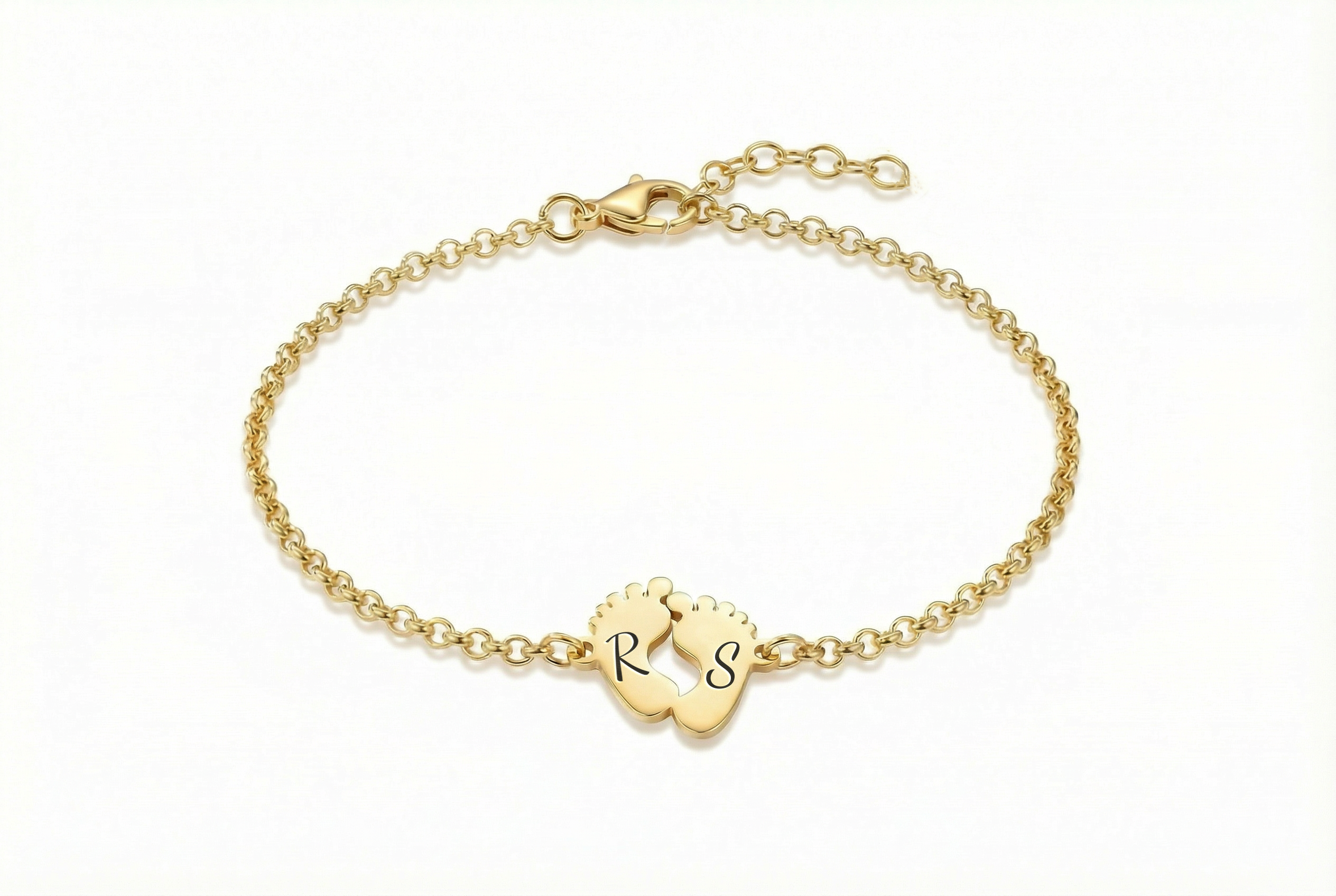14k Gold Footprint Anklet