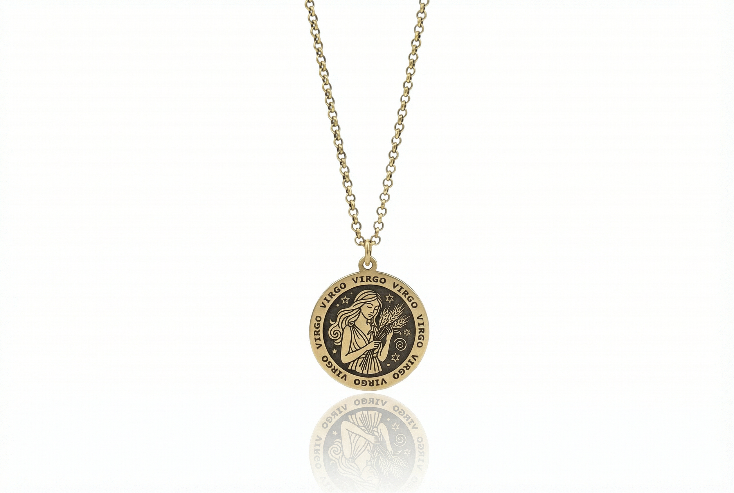 Zodiac Virgo Coin Necklace