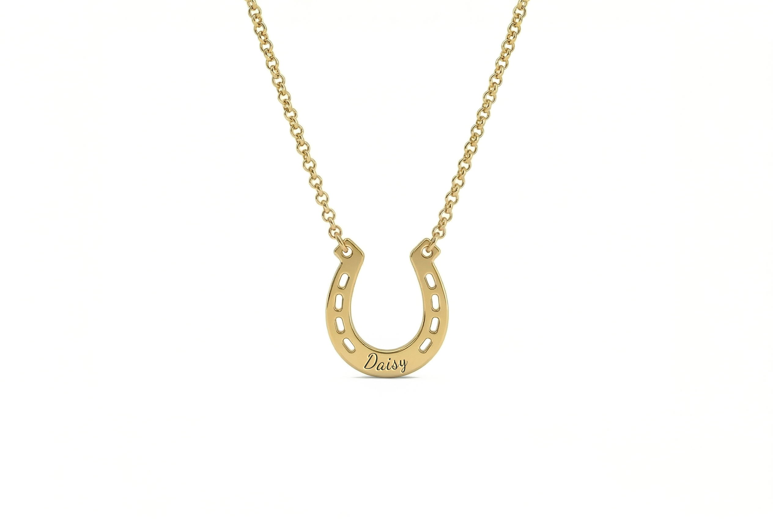 14k Gold Horseshoe Necklace