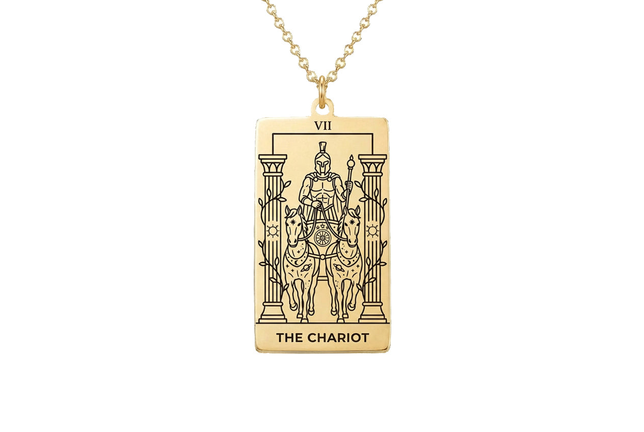 The Chariot Tarot Card Necklace