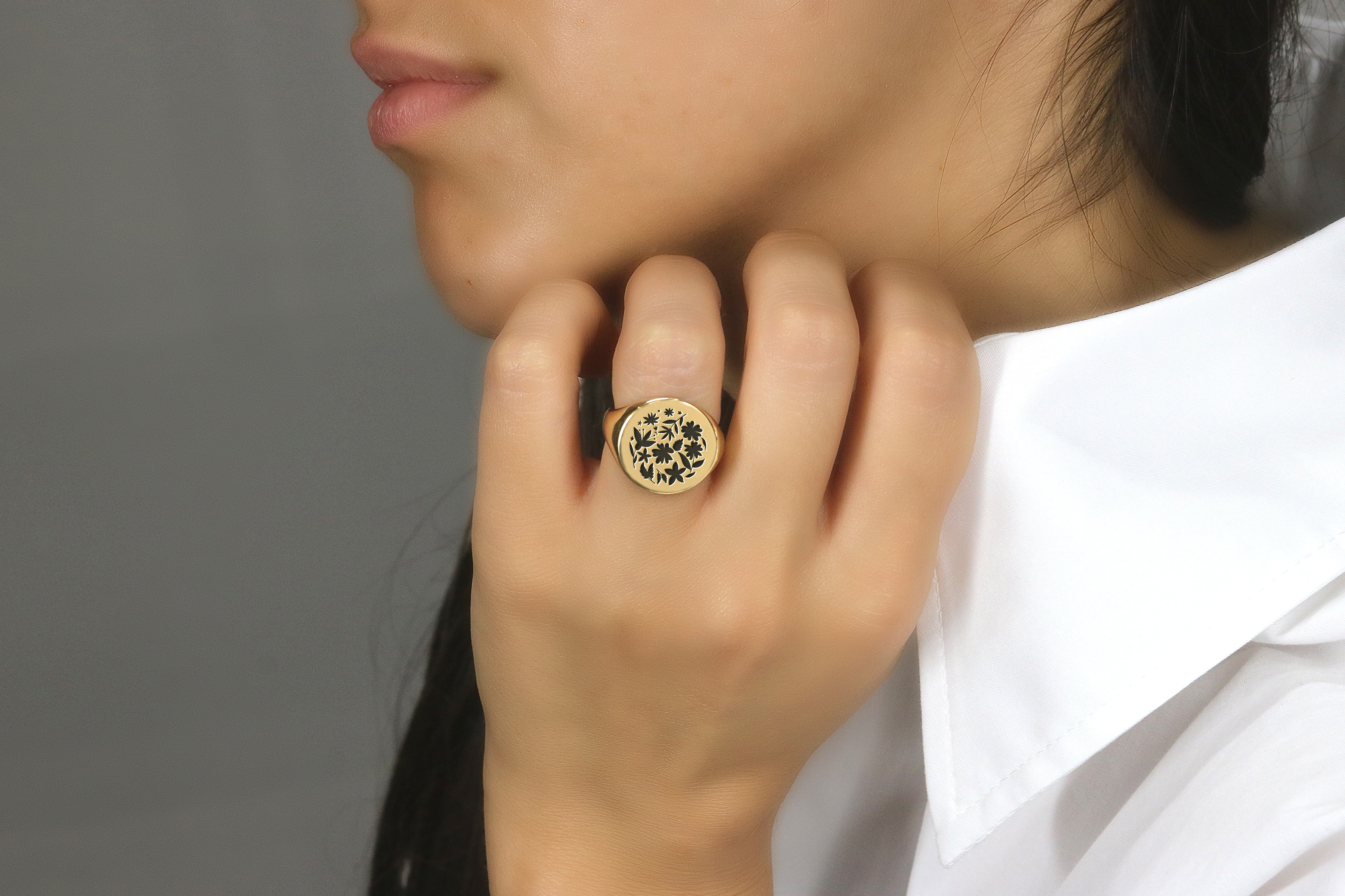 Floral Bold Statement Ring