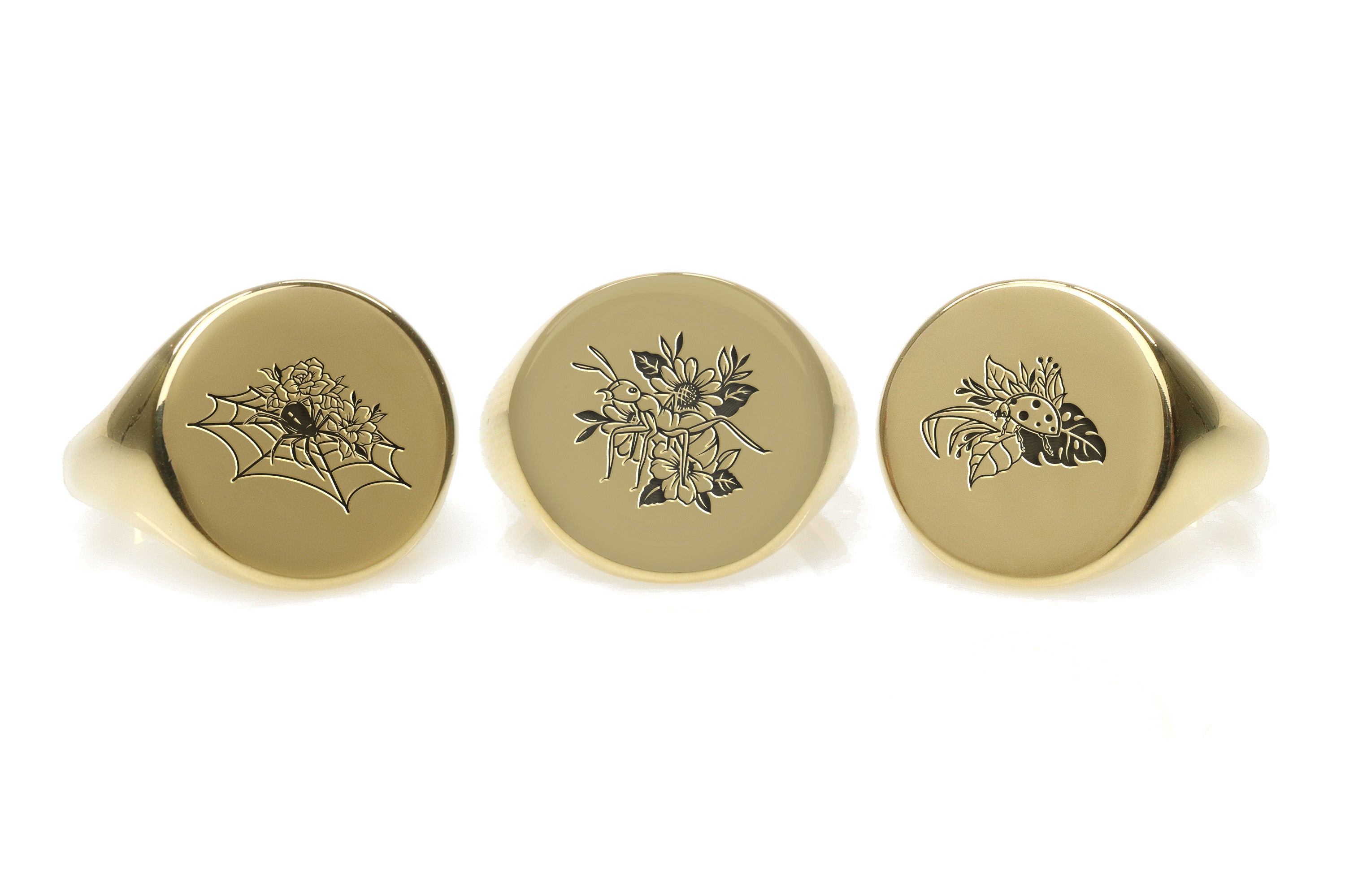 14k Gold Custom Insect Ring