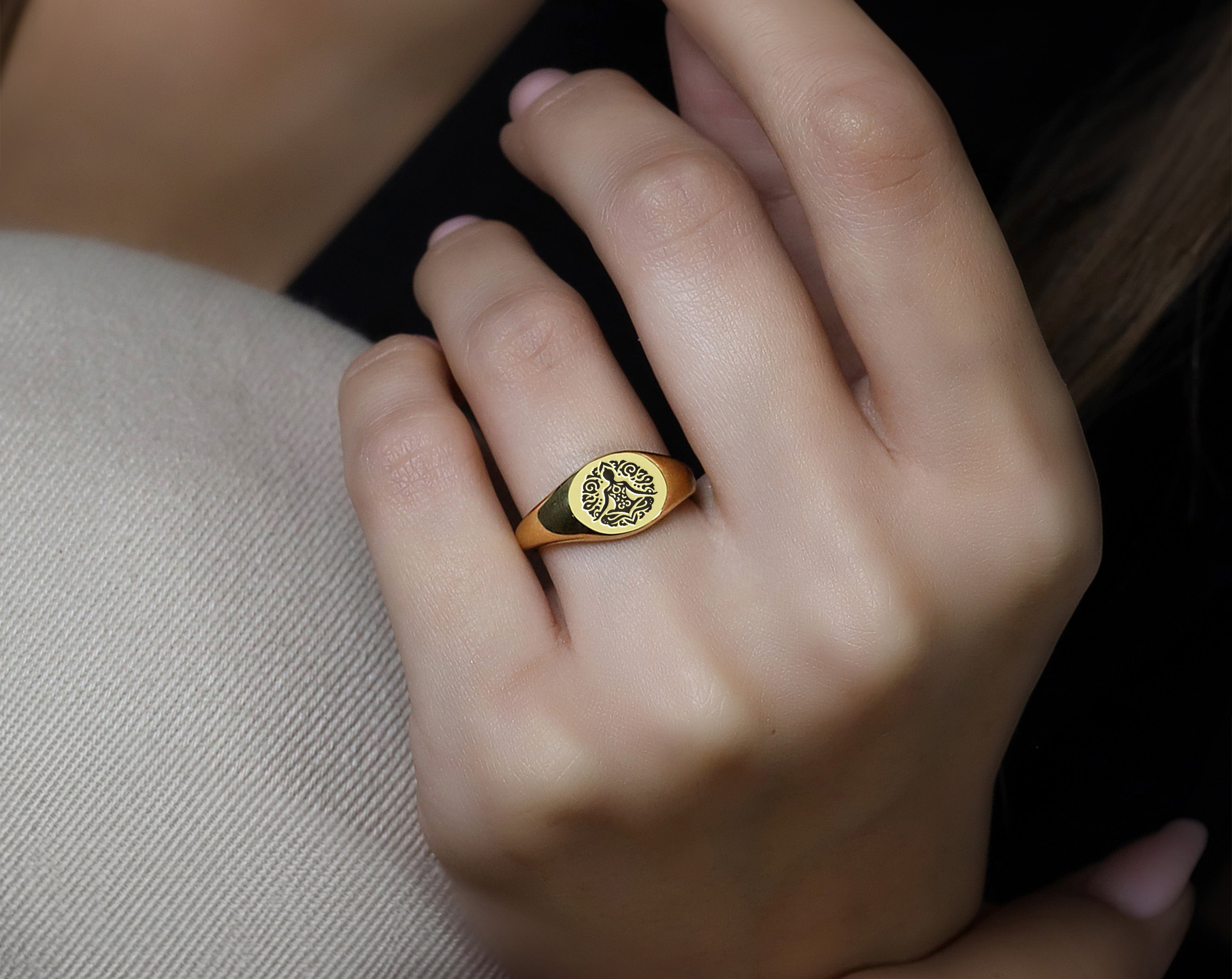 Engraved Buddhism Ring