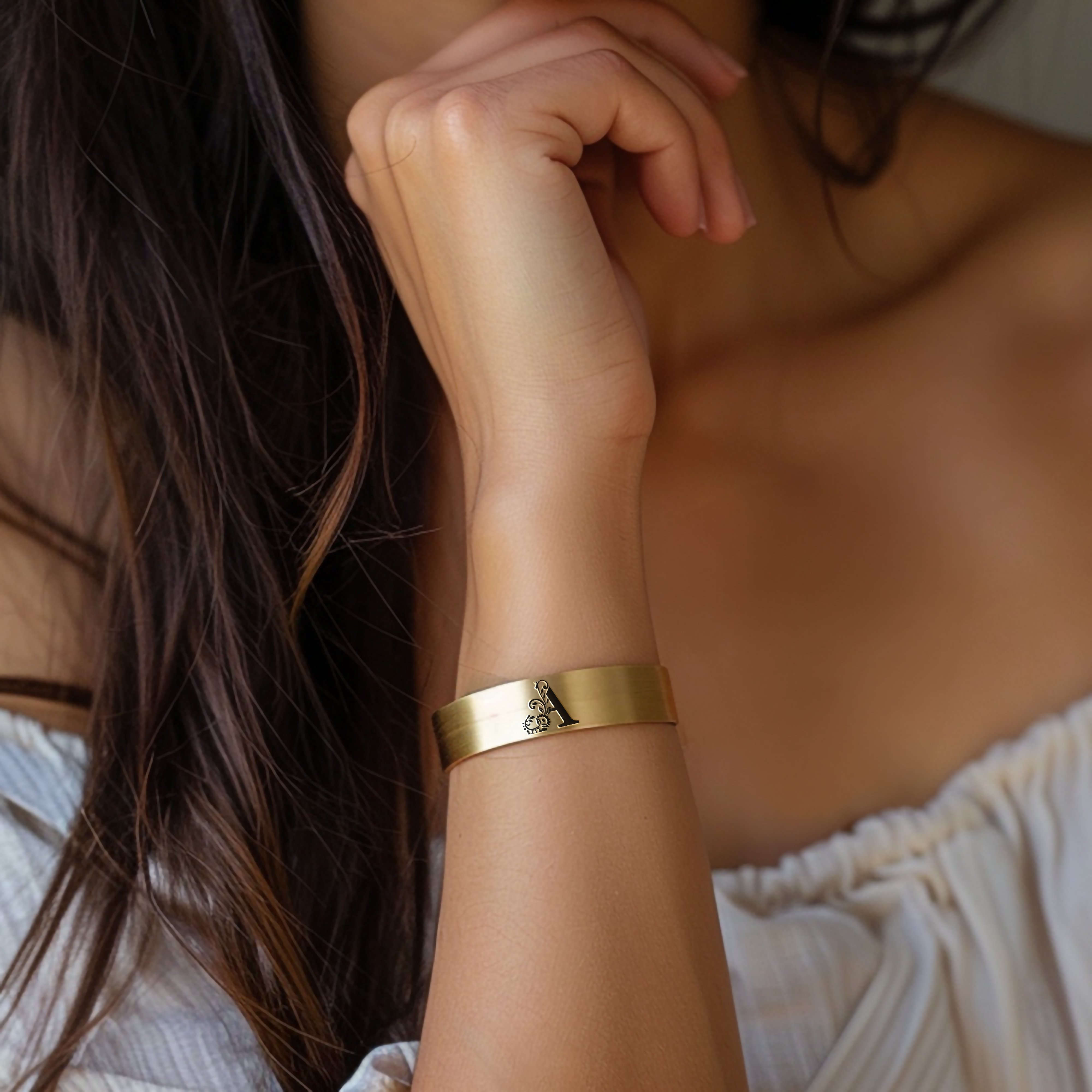 Flowered Letters Bracelet