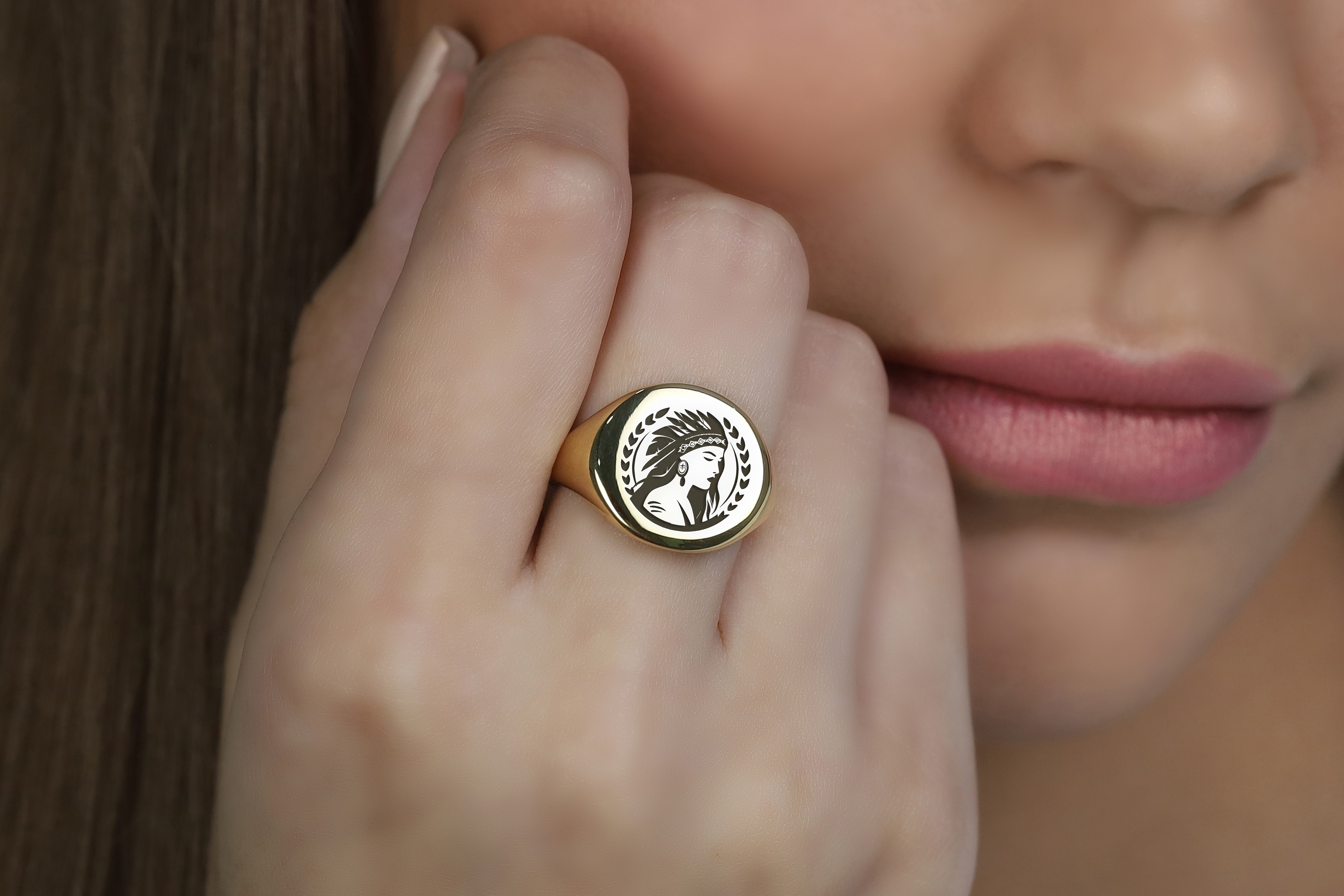 Native American Gold Signet Ring