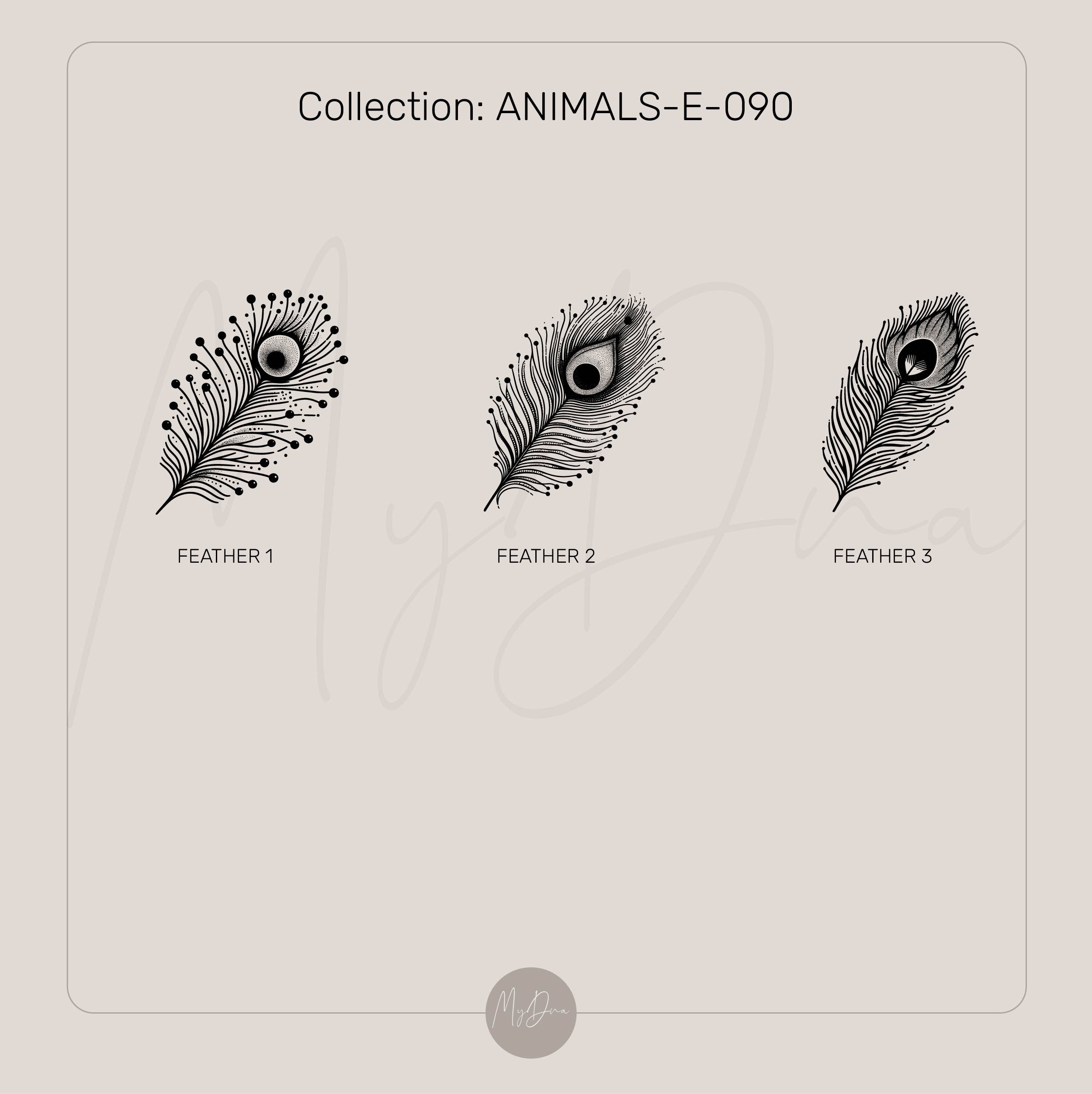 Peacock Feather Engraved Necklace