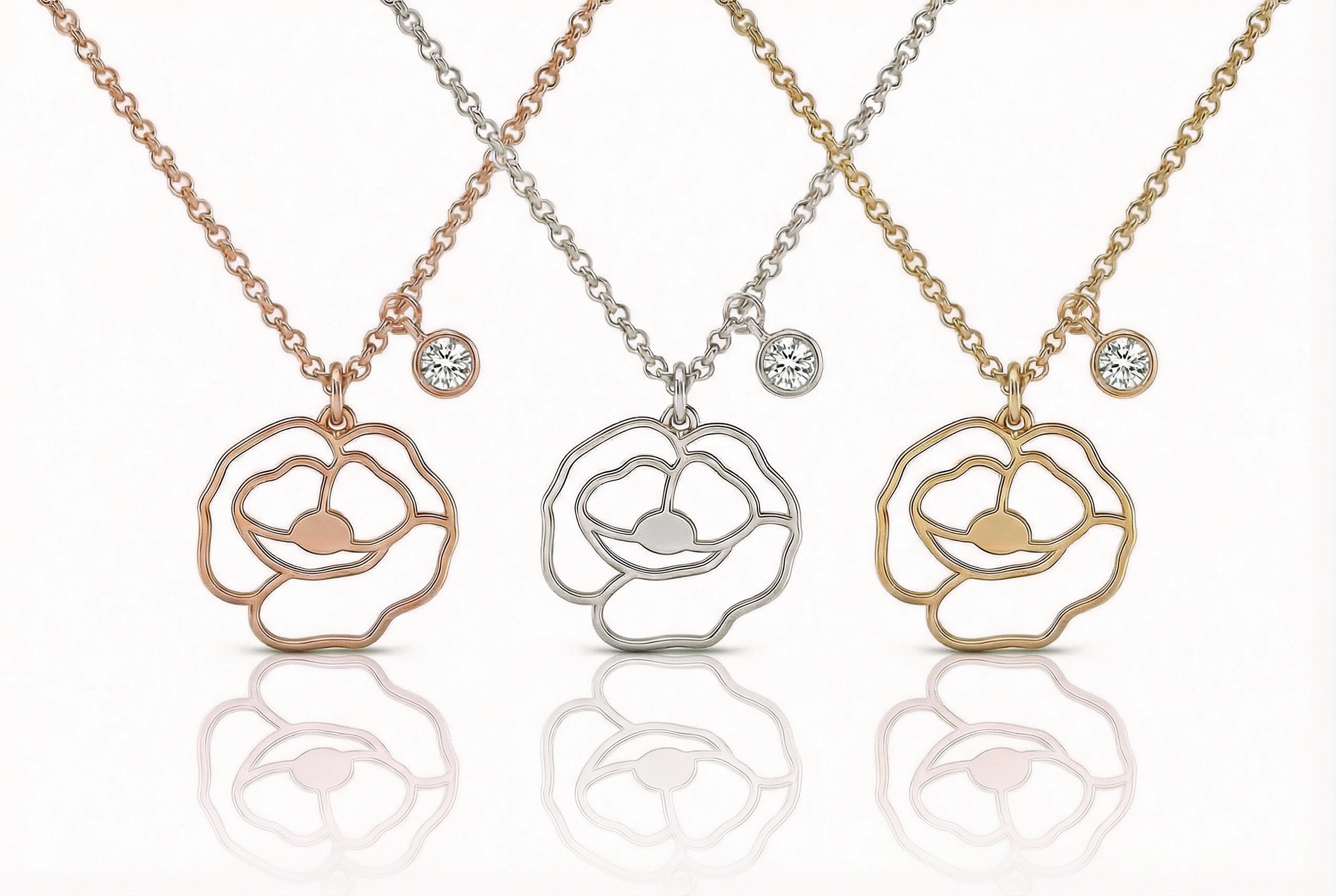 Custom Birth Flower Pendant