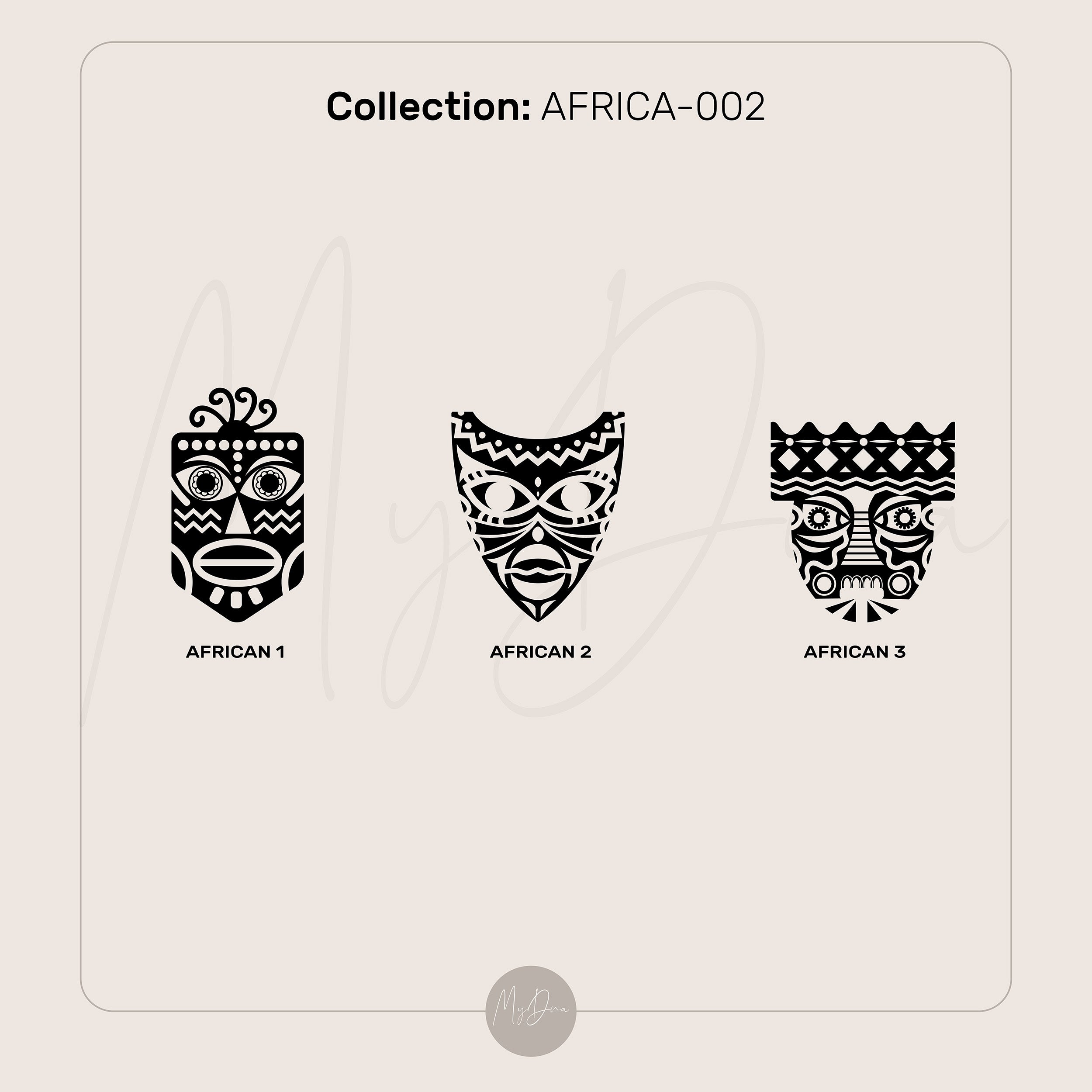 14k Gold African Mask Ring