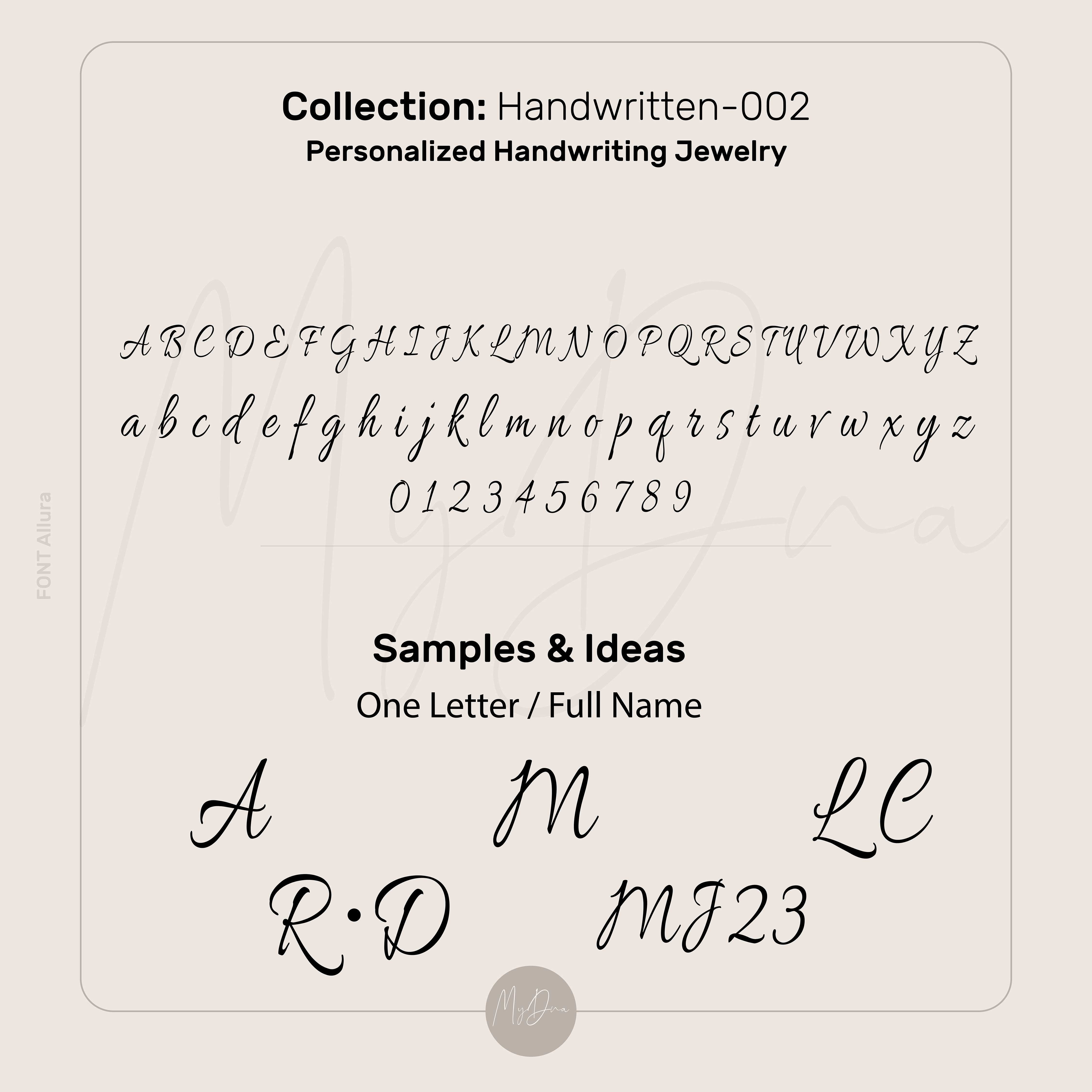 Custom Handwritten Engraved Necklace
