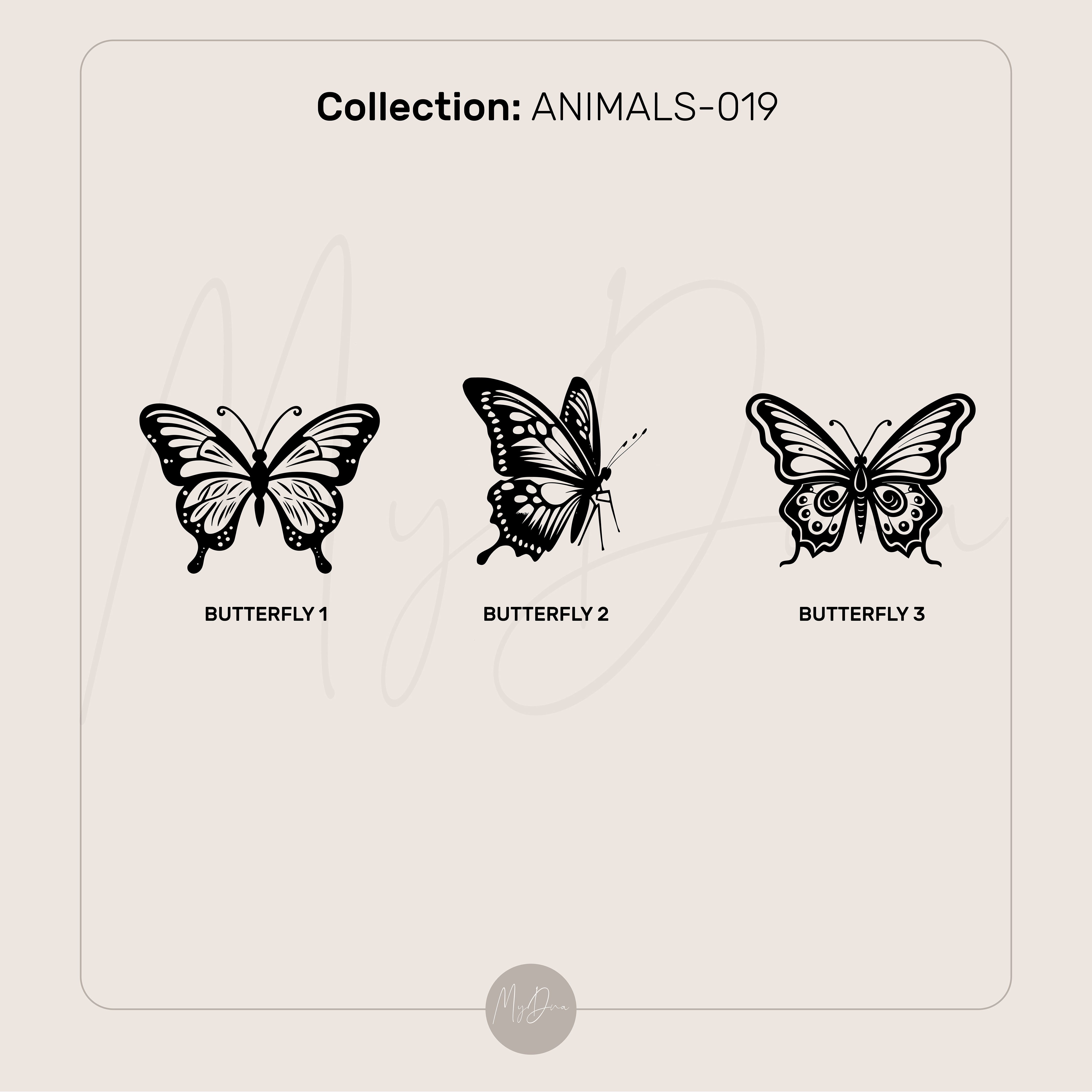 Engraved Butterfly Ring
