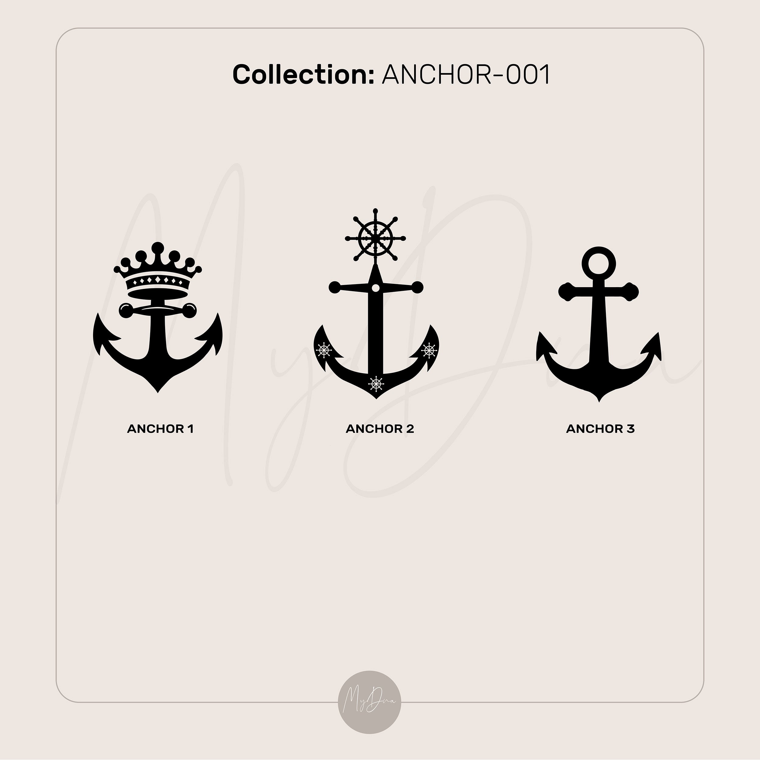 Royal Anchor Gold Charm Necklace