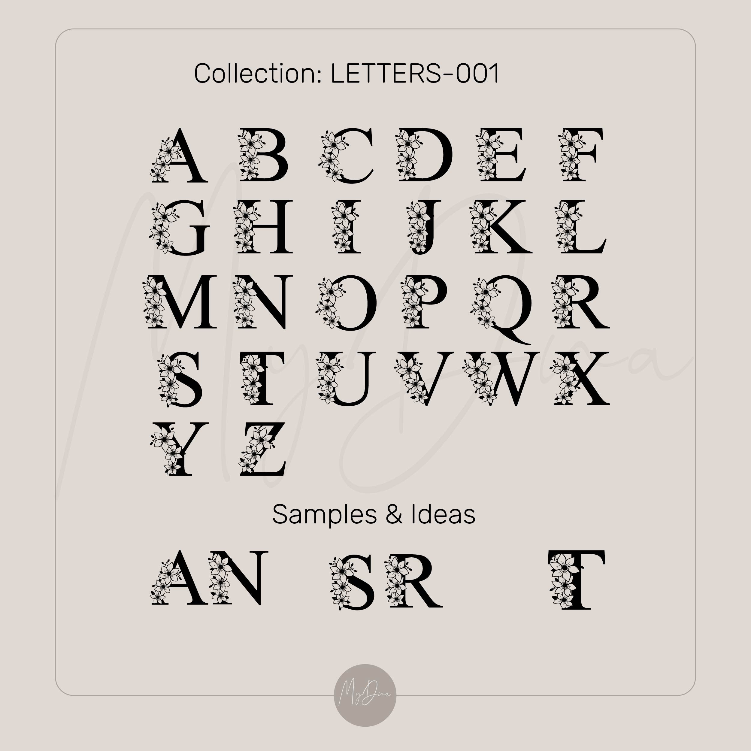 925 Sterling Silver Letter Ring