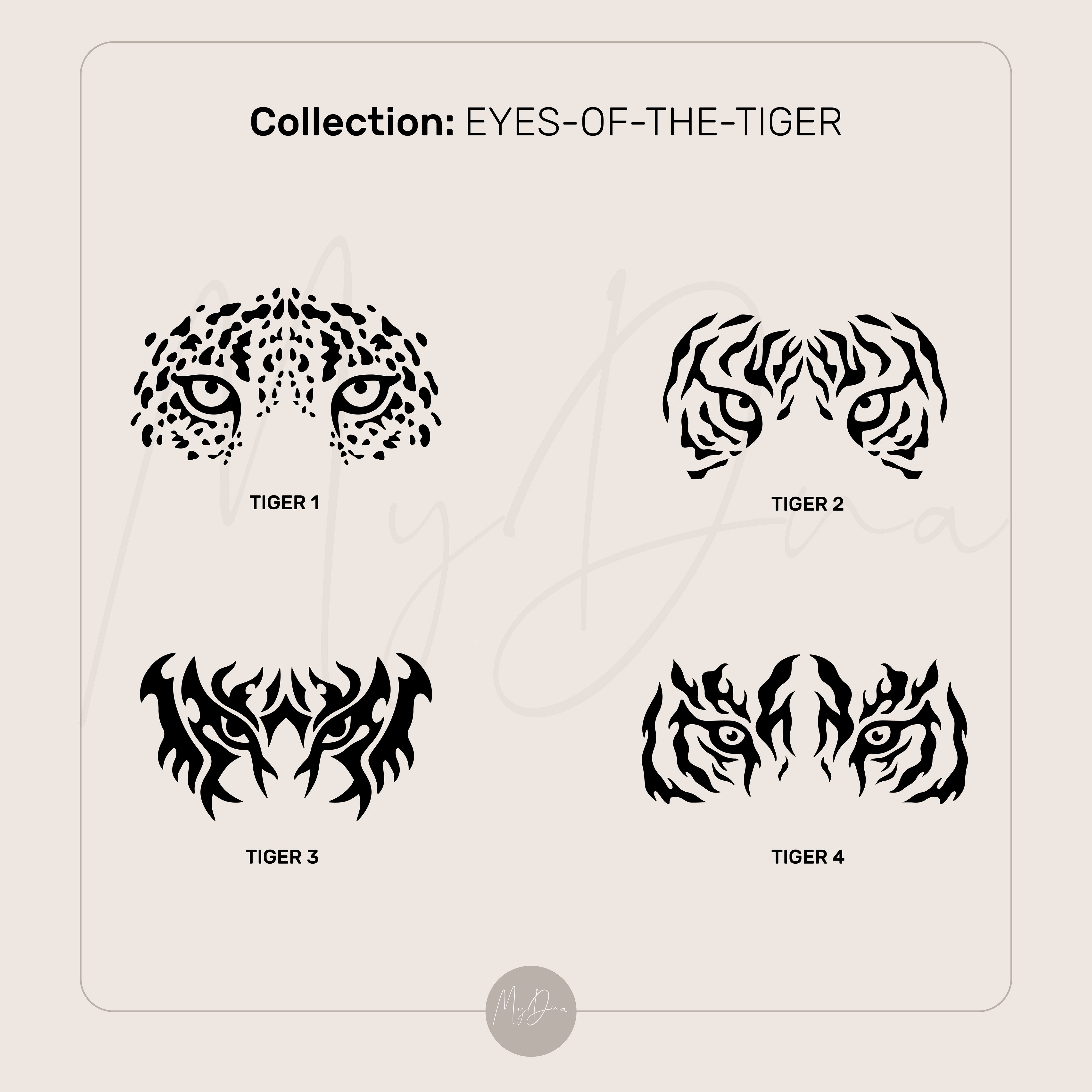 Tiger Eyes Wide Gold Ring