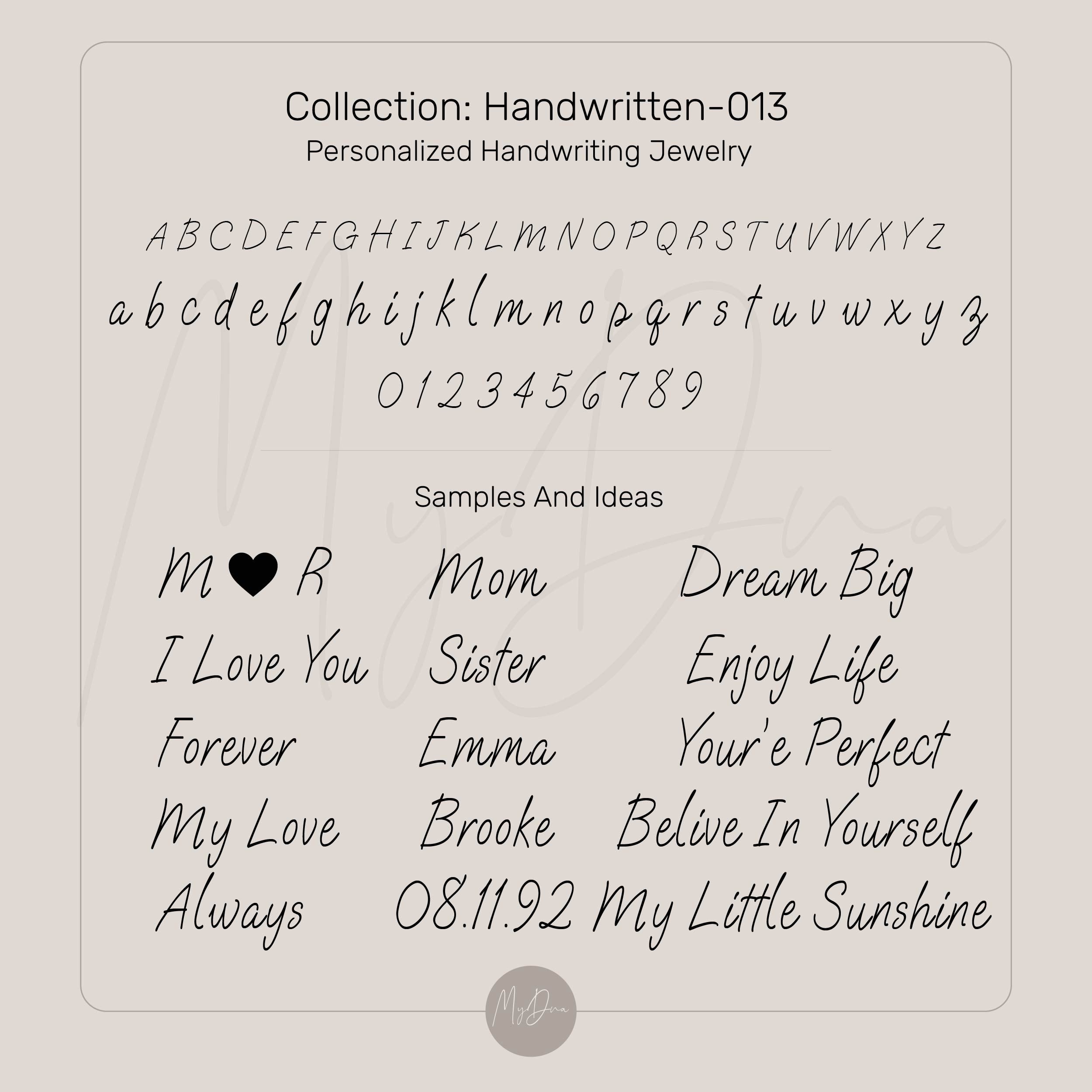 14k Gold Handwritten Bracelet