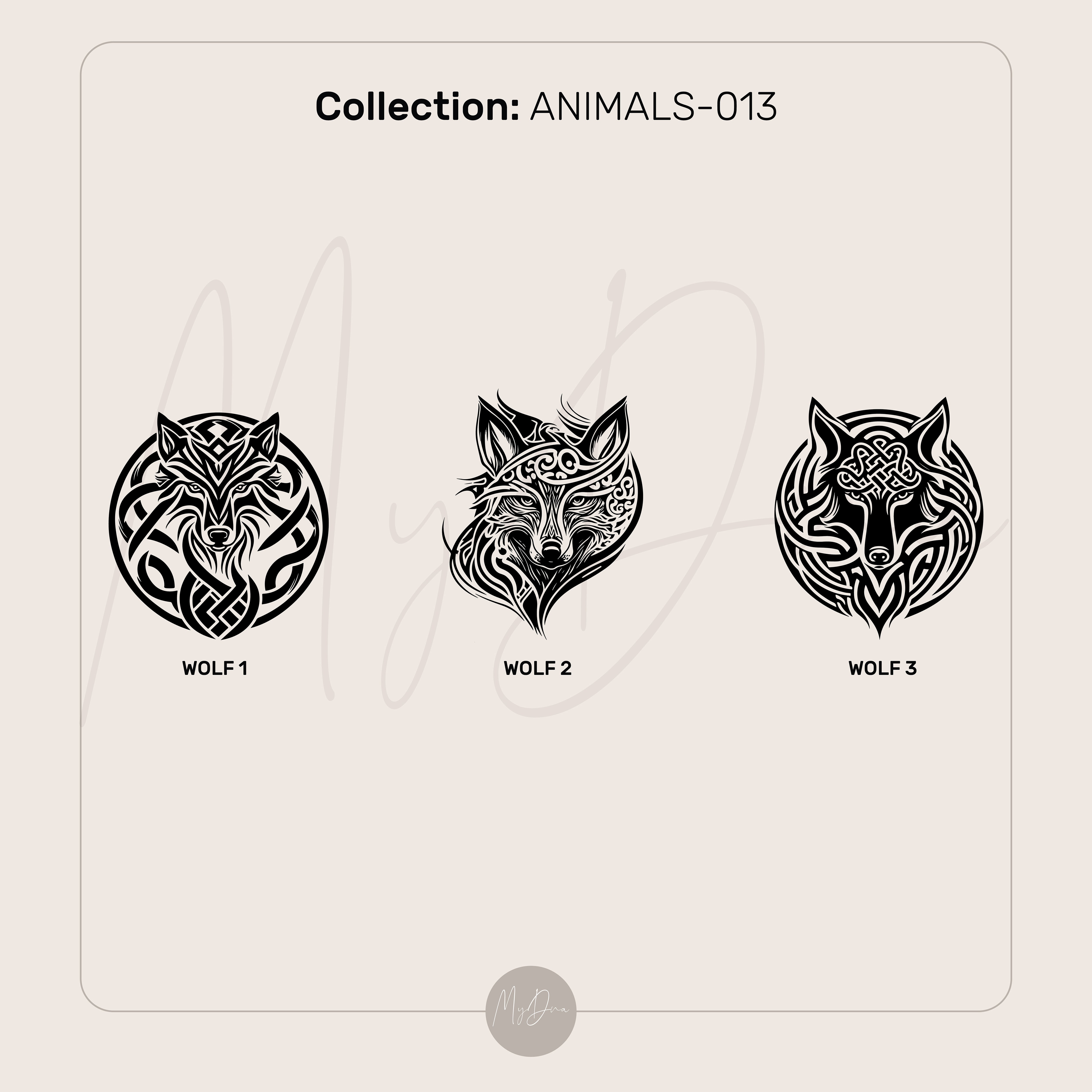 Wolf Engraved Ring