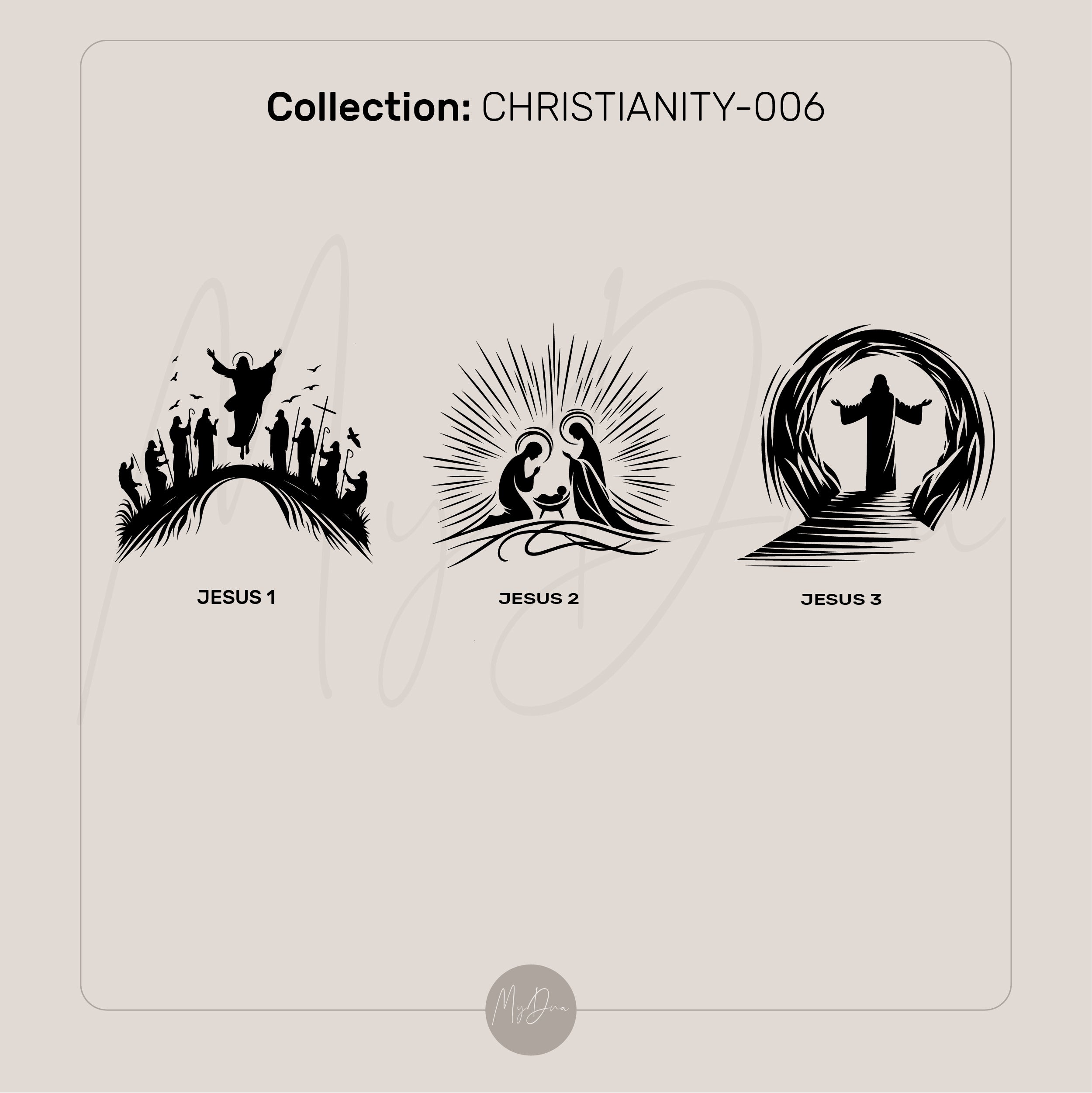 Engraved Jesus Signet Ring