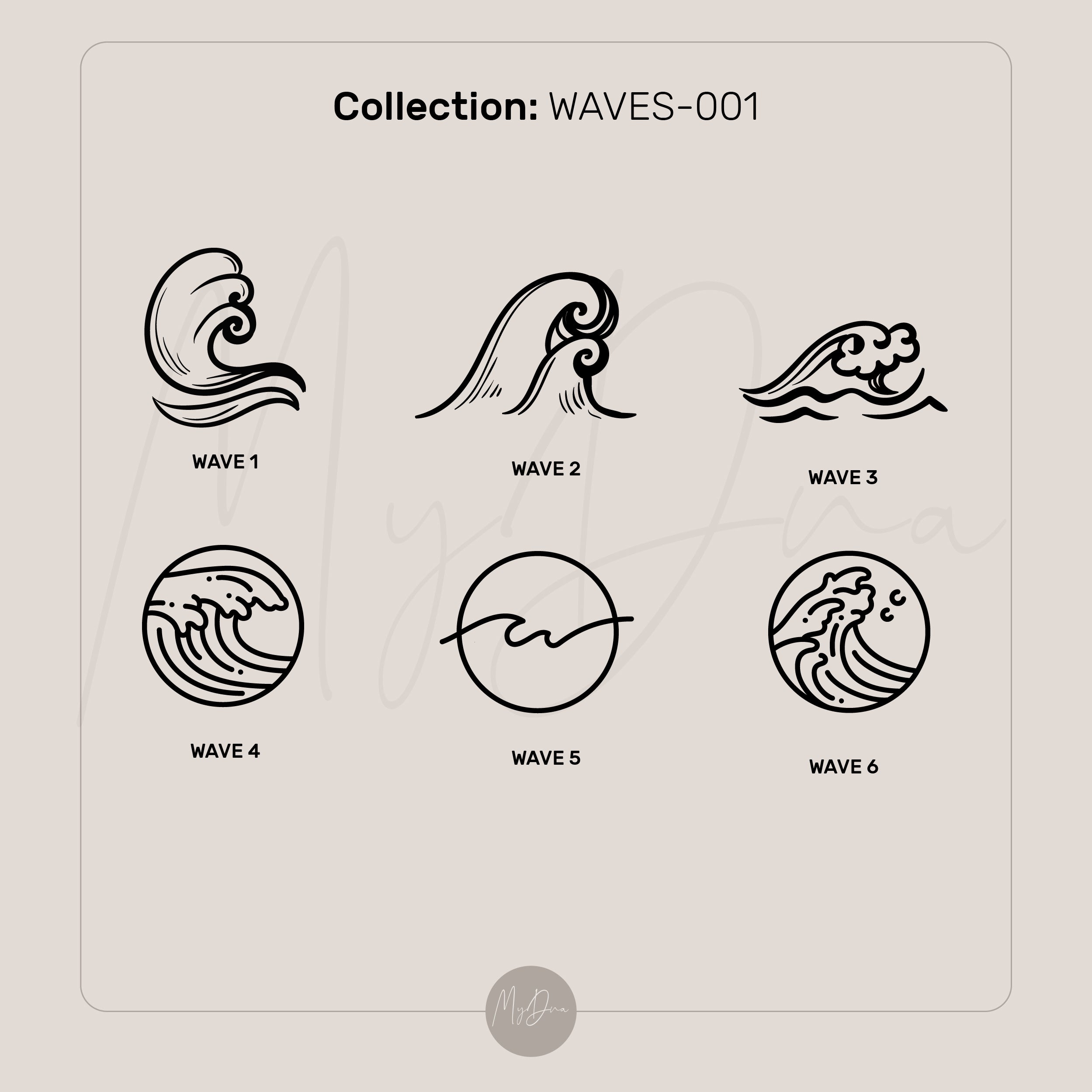 Engraved Wave Pendant Necklace