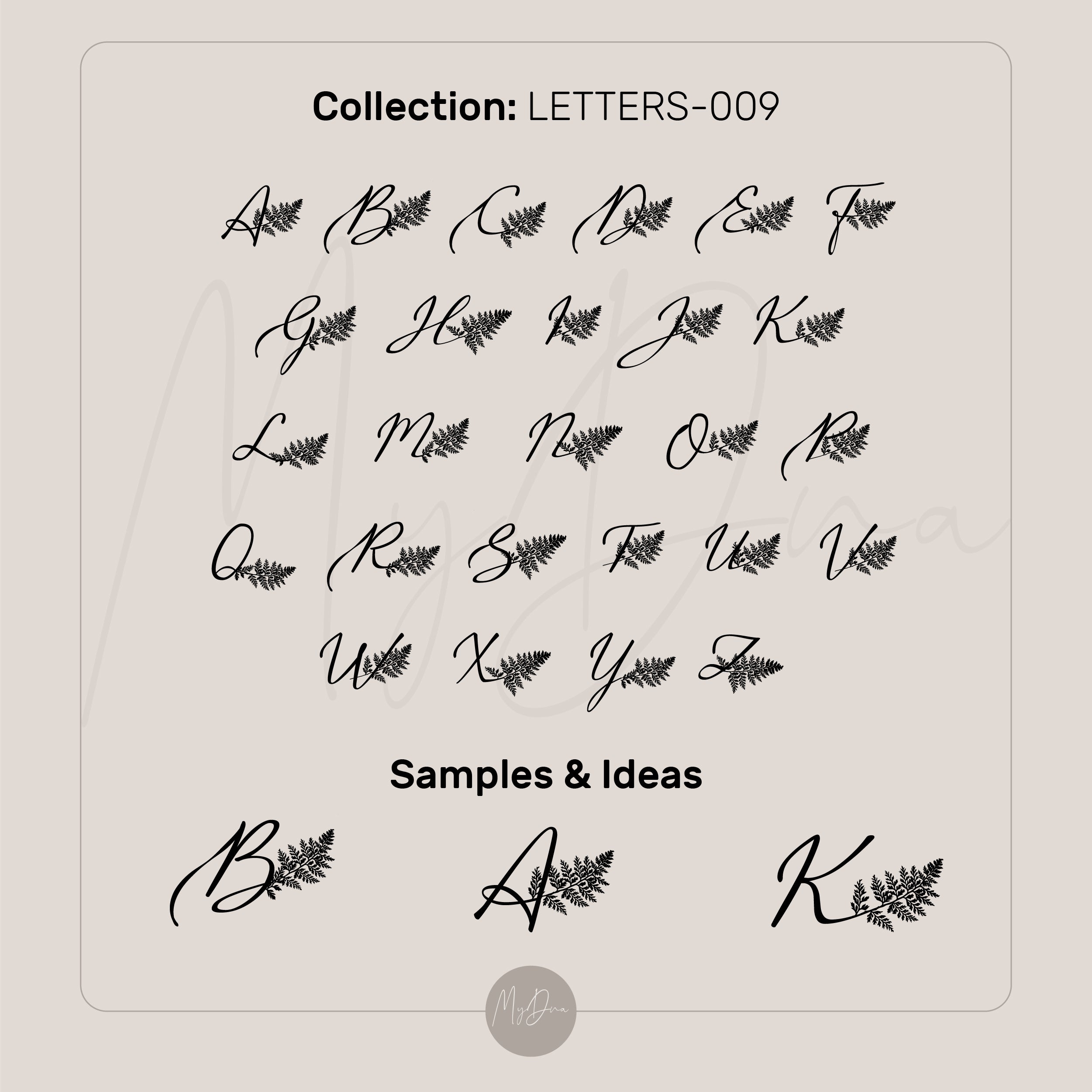 Leaf Letter Earrings