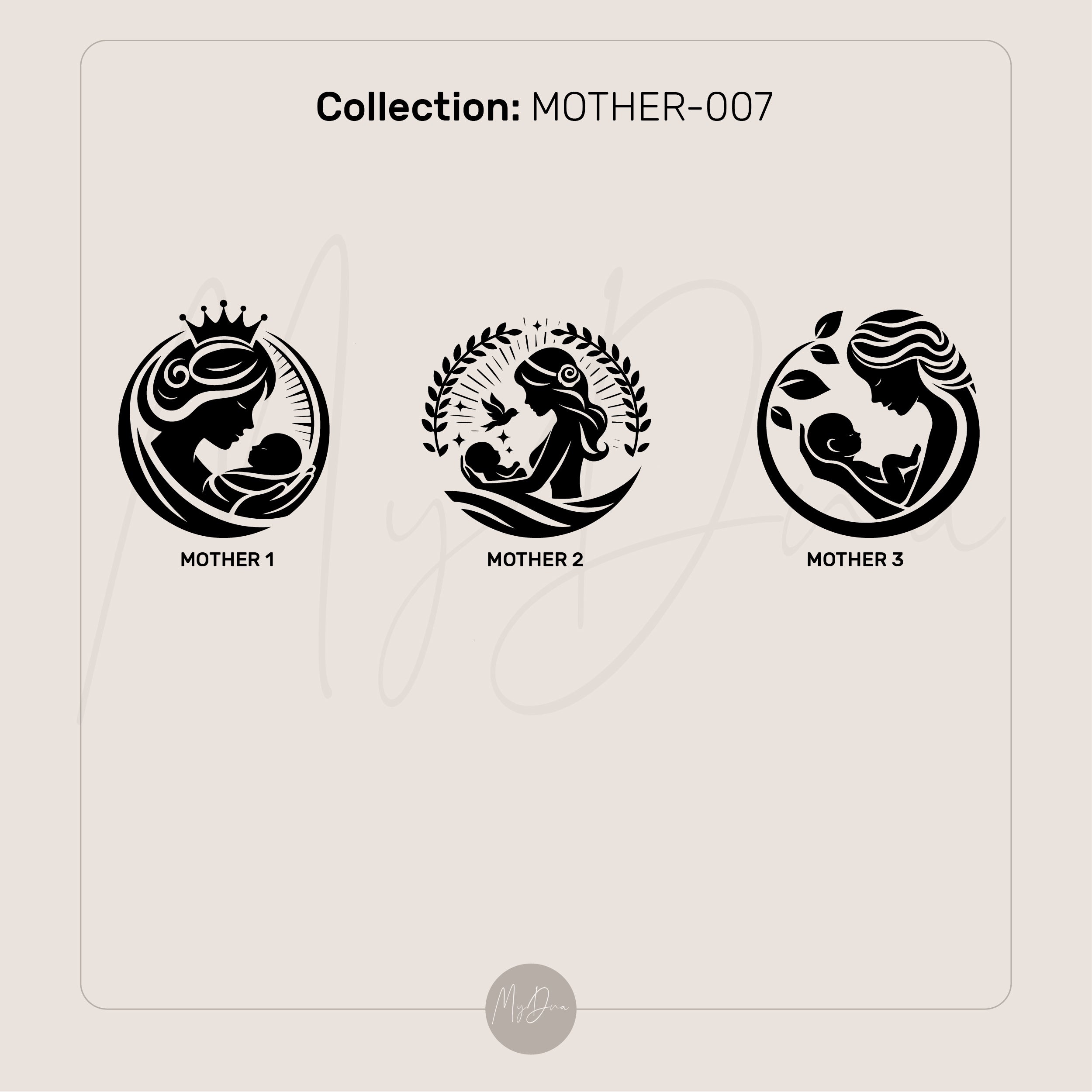 Engraved Mother And Child Ring