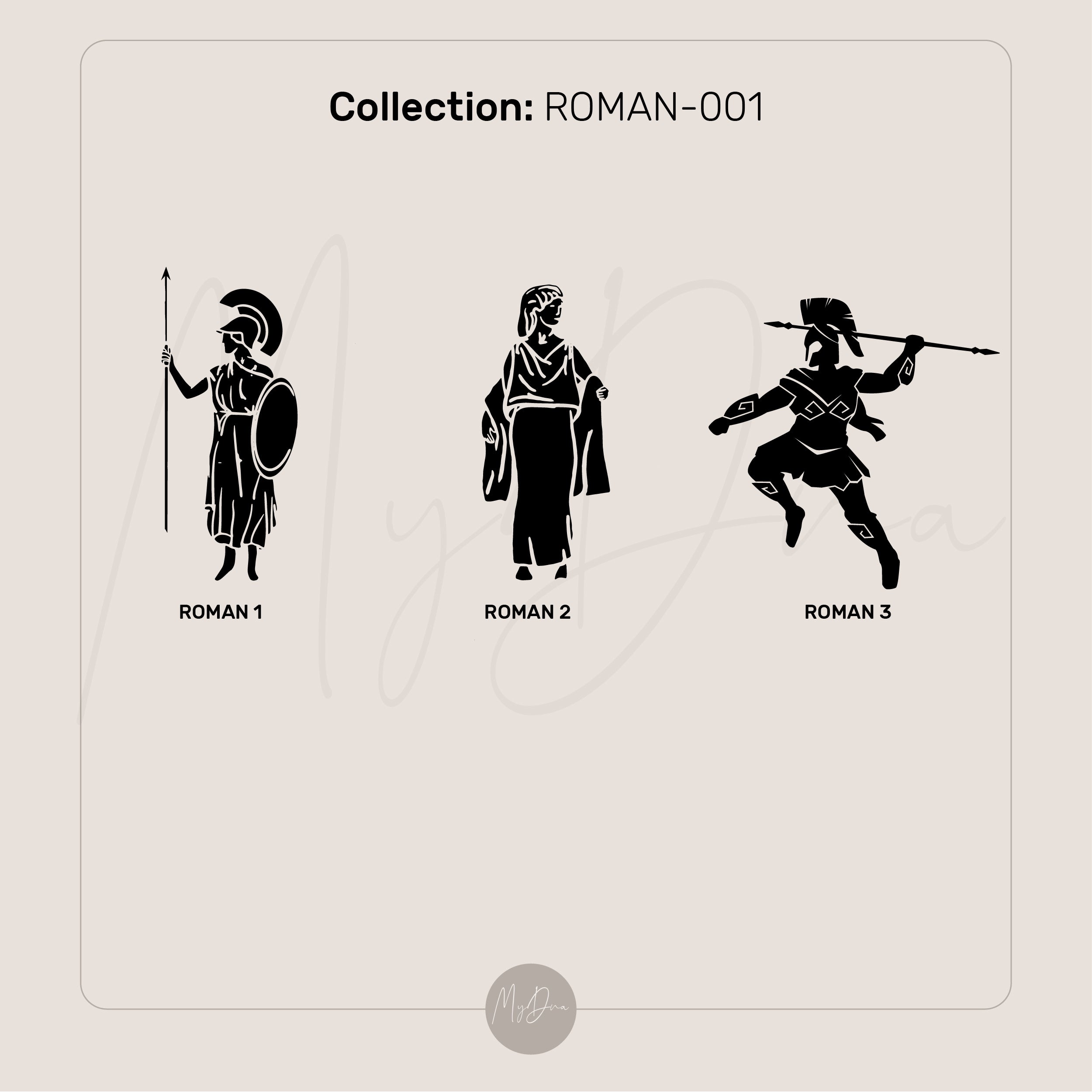 Custom Roman Woman Engraving