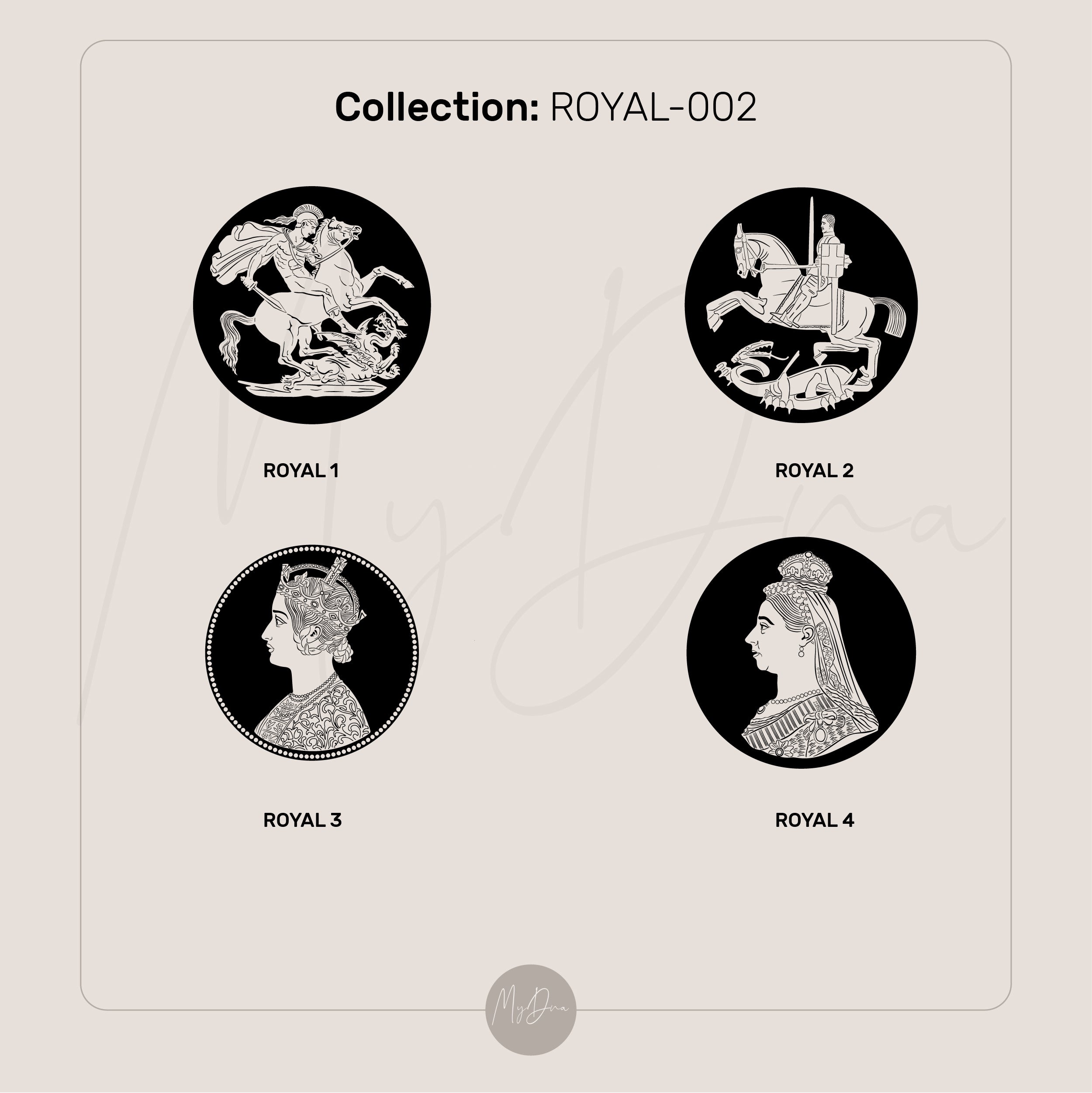 14k Gold Knight Embossed Ring