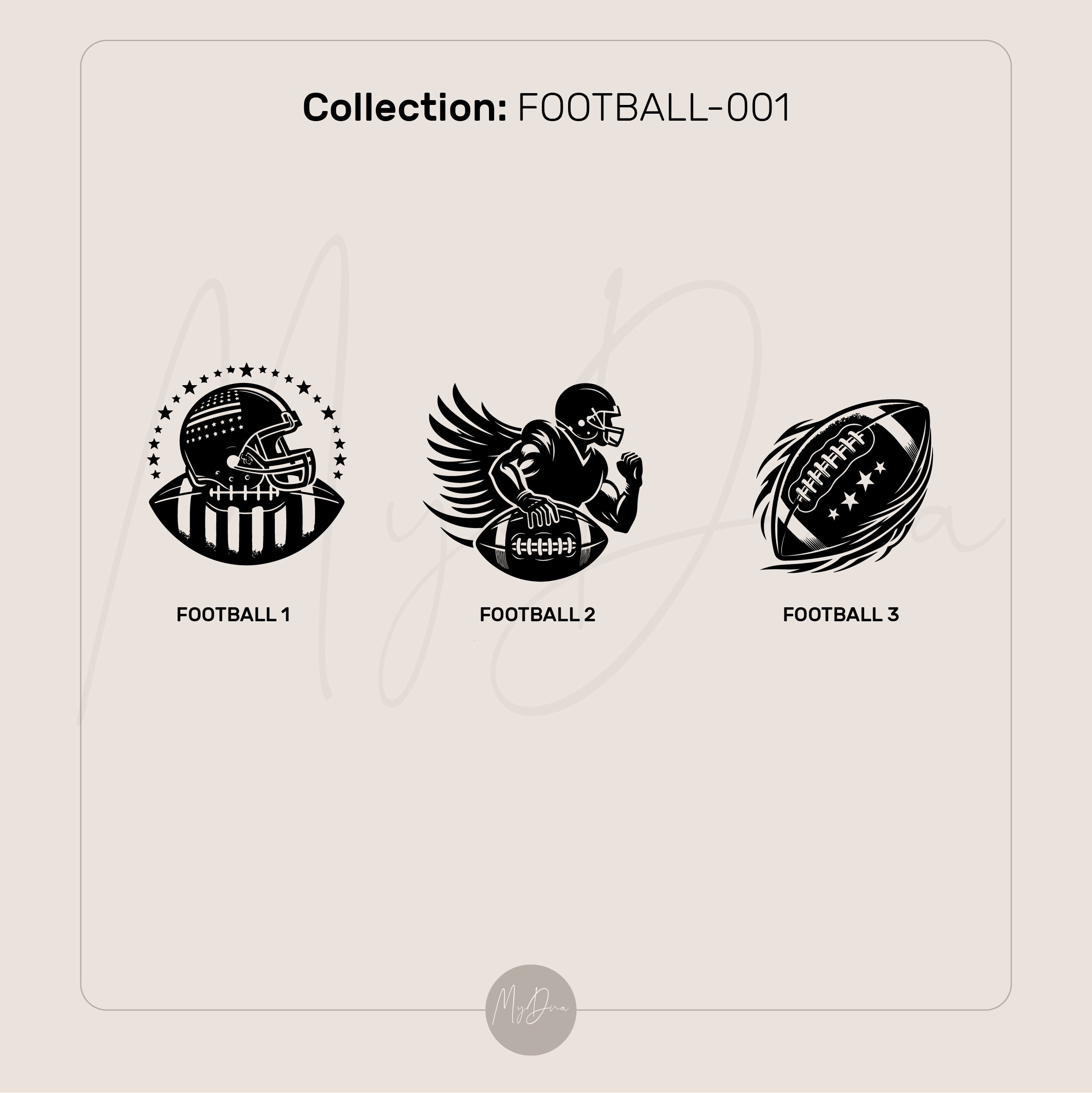 Engraved Football Signet Ring